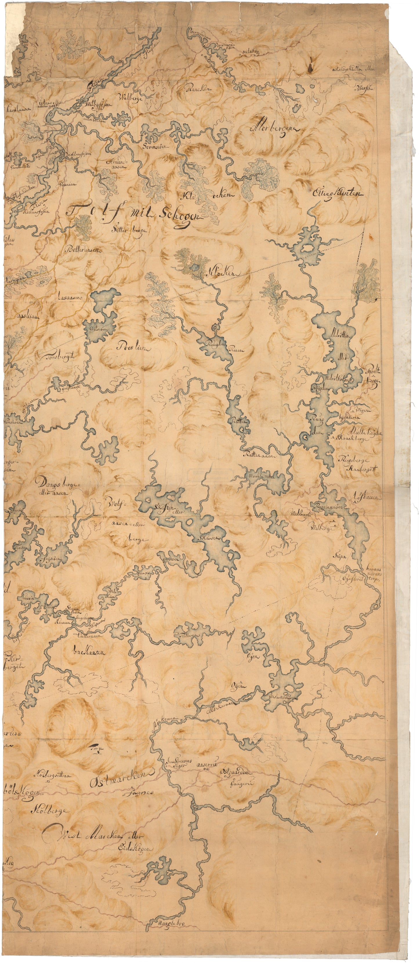 Hedemarkens amt nr 1: Land Cartte ofwer Hoff, Grufue og wiinger Song sampt en Deel aff Elweron og Strøm Songen: Hedmark