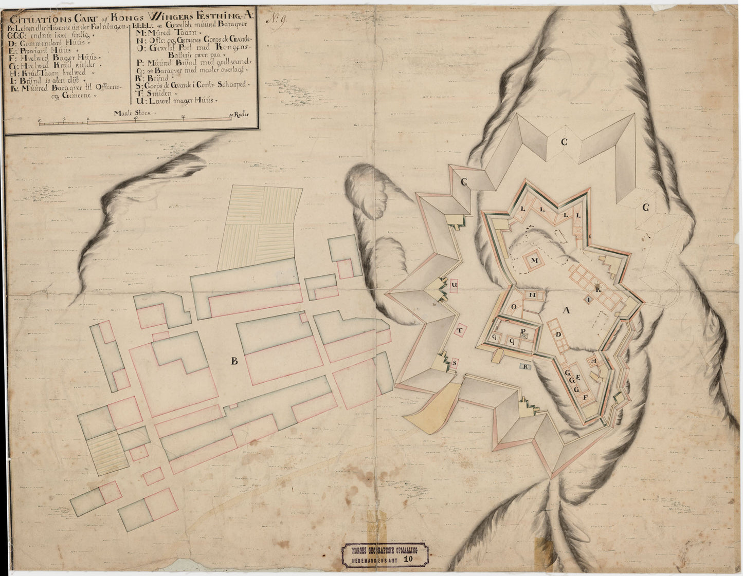 Hedmarkens amt nr 10: Cituations cart af Kongs-Winger fæstning: Hedmark