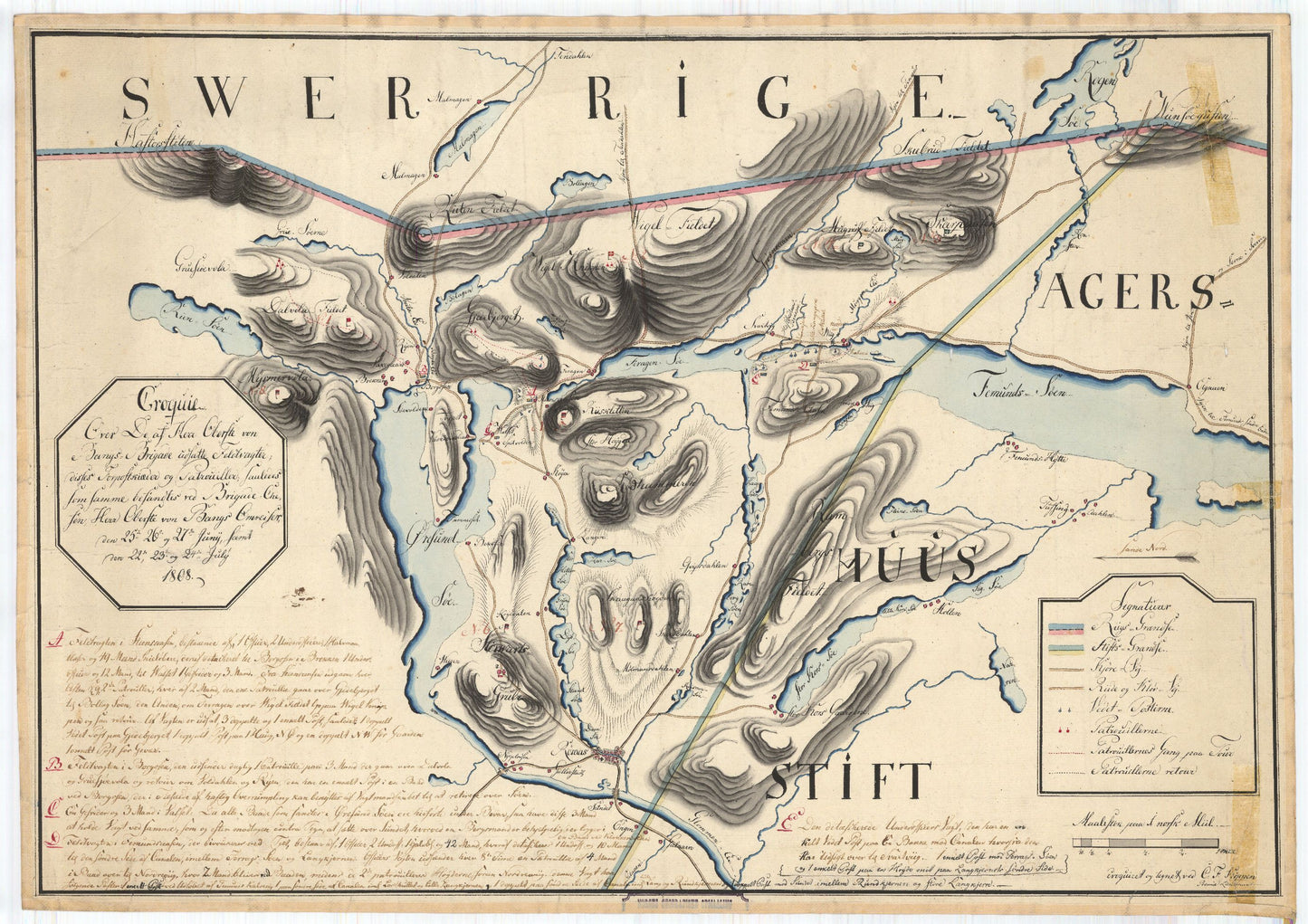 Hedemarkens amt nr 36: Croquie over de af Herr Oberste von Bangs Brigade: Hedmark