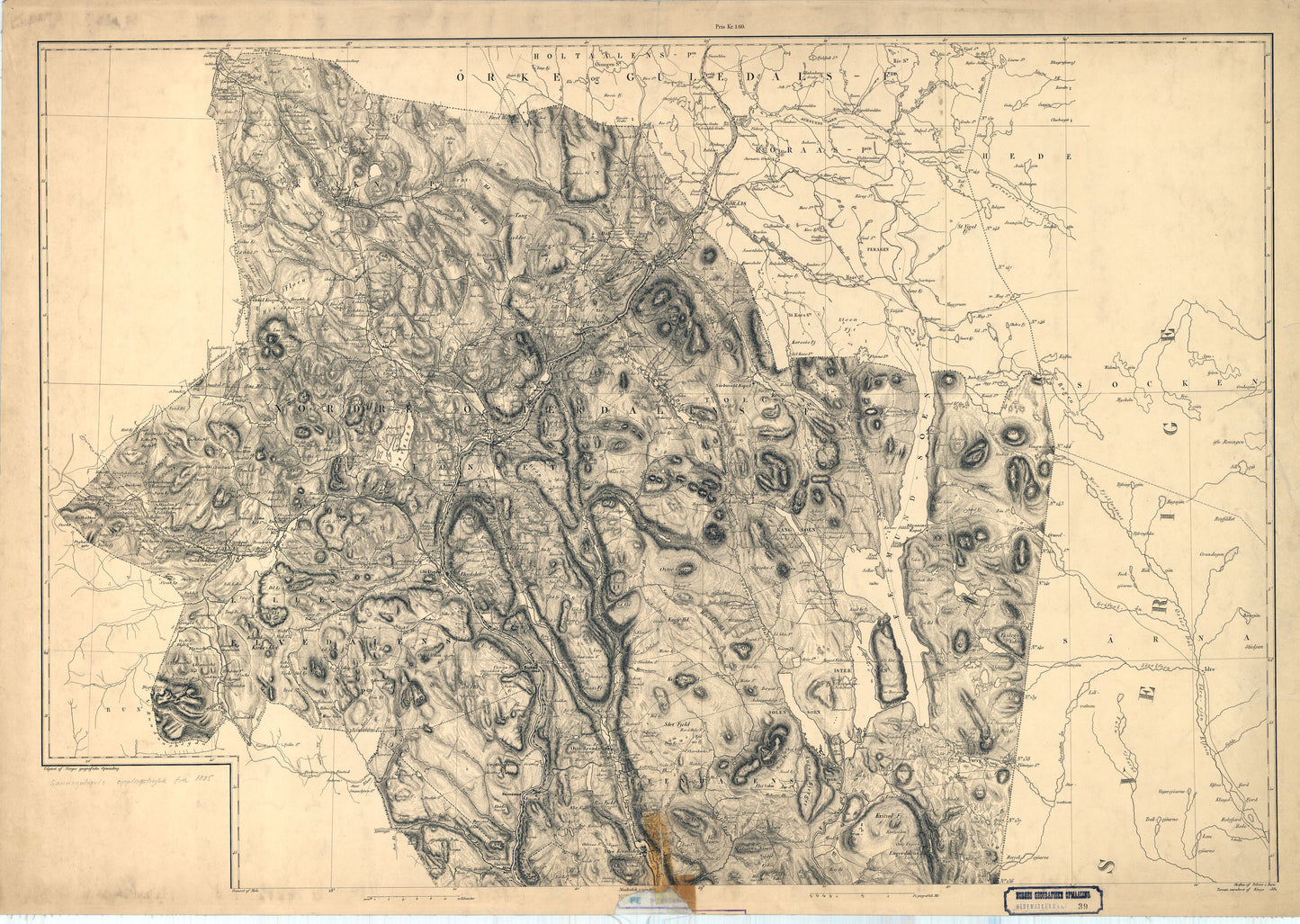 Hedemarkens amt nr 39: Kart over Hedemarkens Amt; blad 3: Hedmark