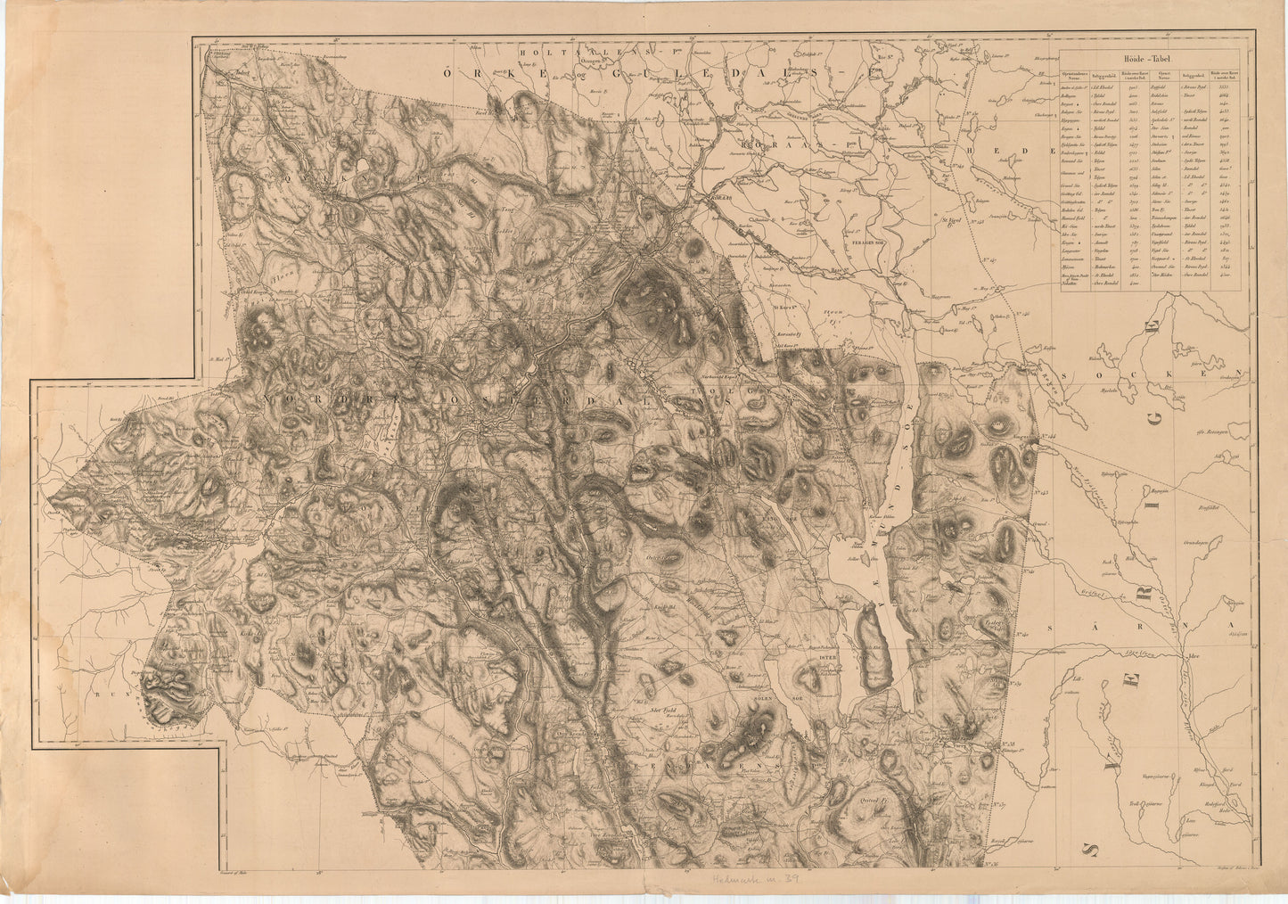 Hedemarkens amt nr 39: Kart over Hedemarkens Amt; blad 3: Hedmark