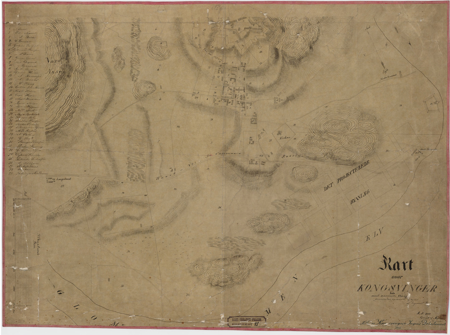 Hedemarkens amt nr 41: Kart over Kongsvinger Leir med nærmeste Omegn: Hedmark