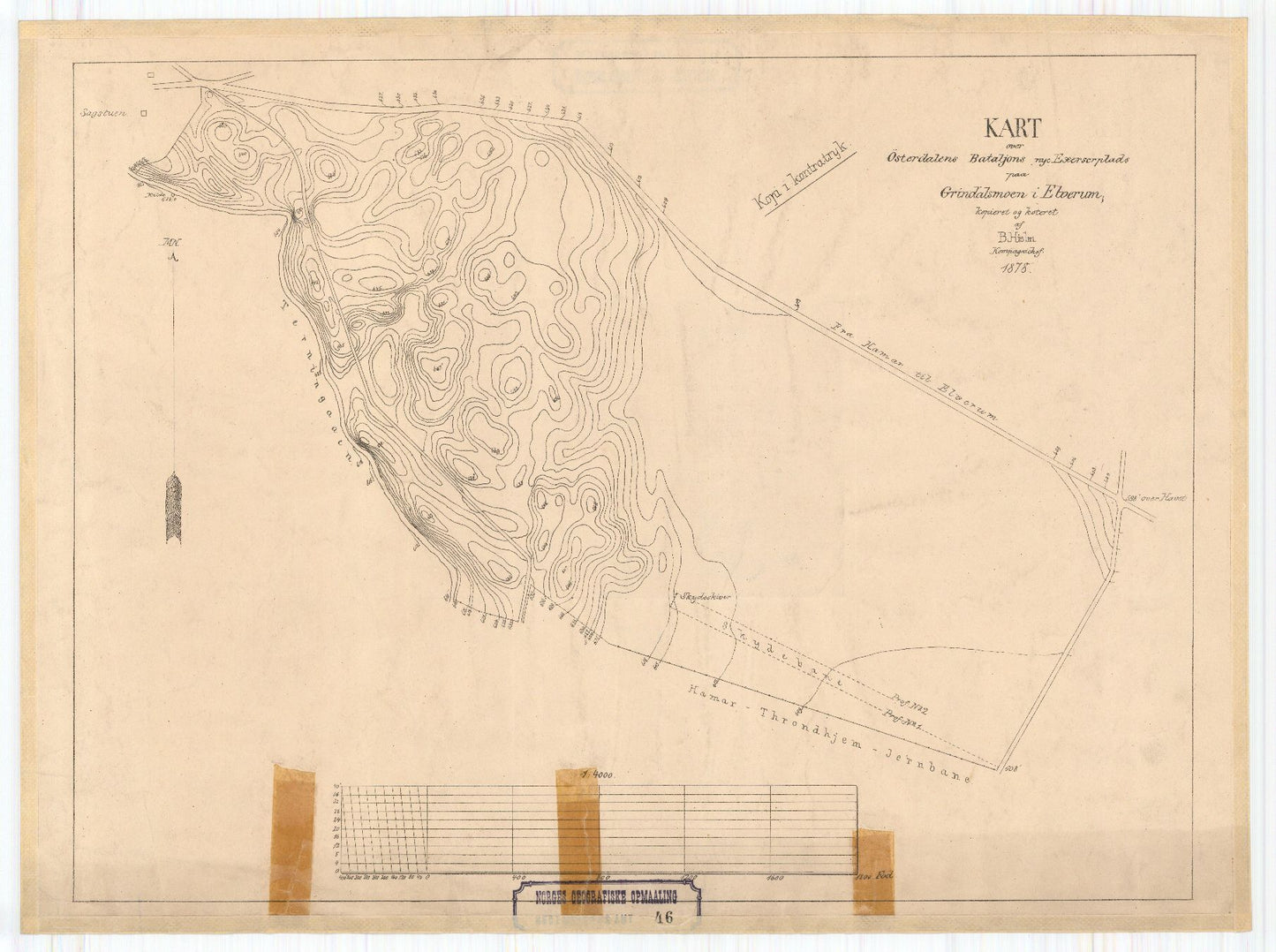Hedemarkens amt nr 46: Kart over Østerdalens: Hedmark