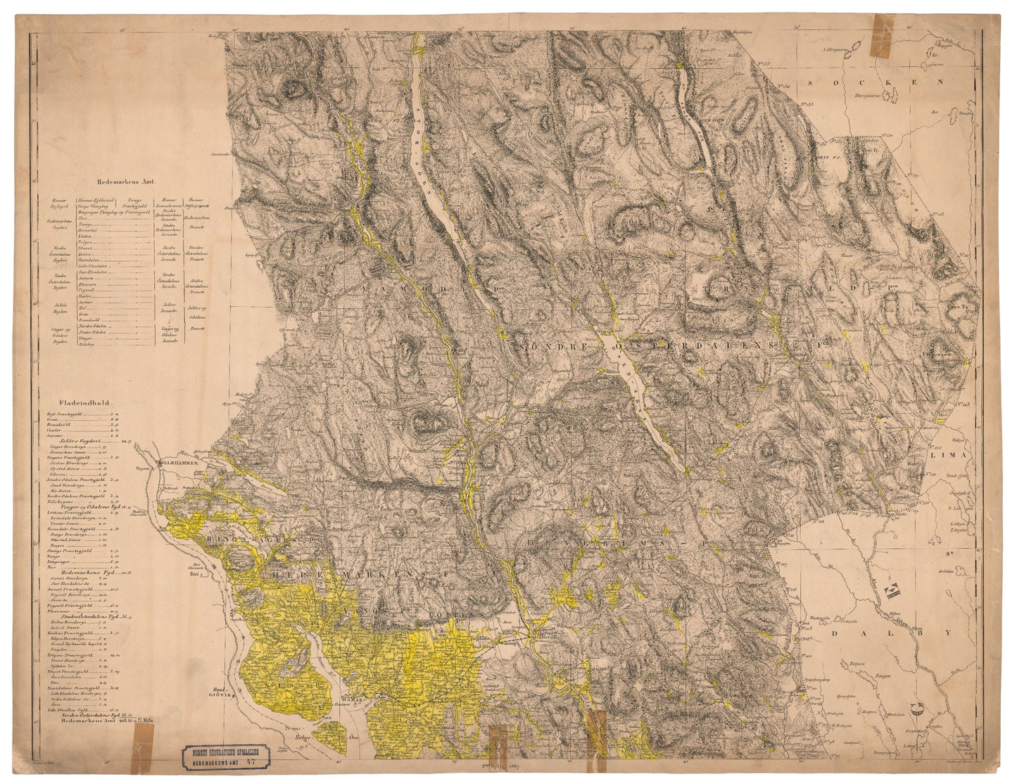 Hedemarkens amt nr 47-2: Kart over Hedemarkens Amt: Hedmark