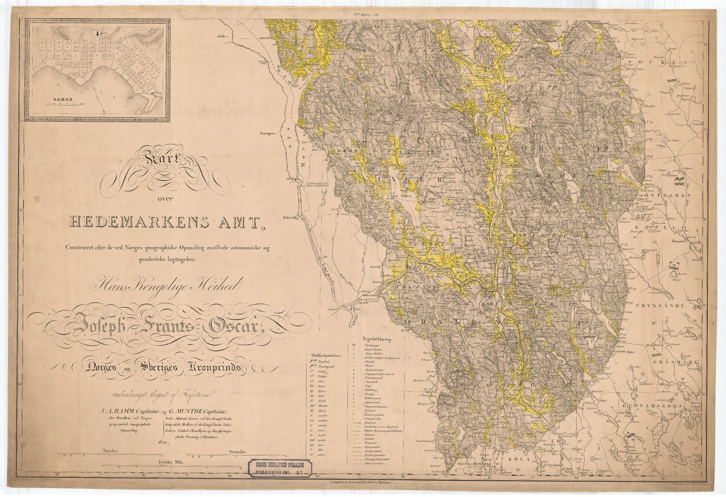 Hedemarkens amt nr 47-3: Kart over Hedemarkens Amt: Hedmark