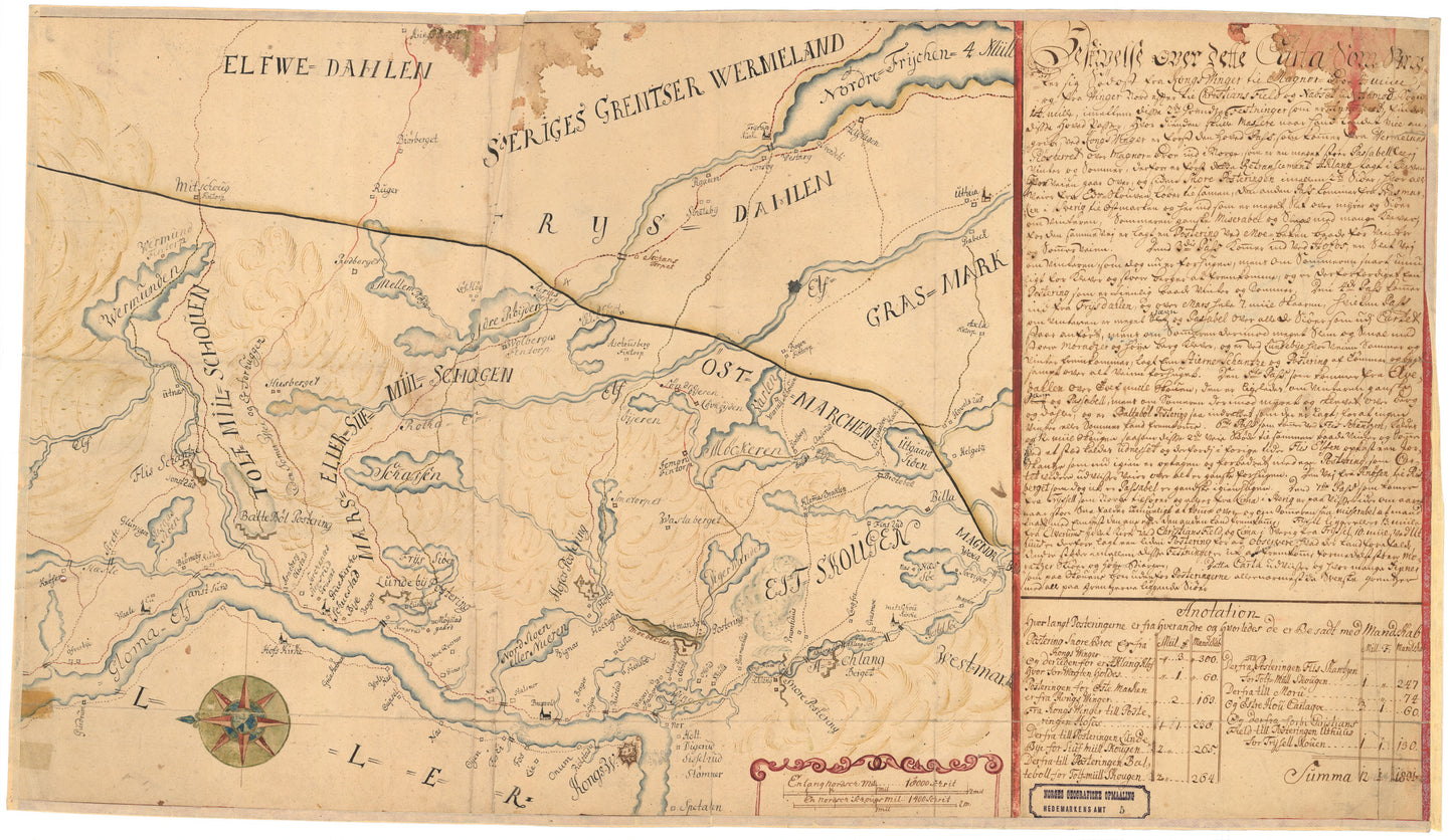 Hedemarkens amt nr 5: Opplandske Grændse Carte: Hedmark