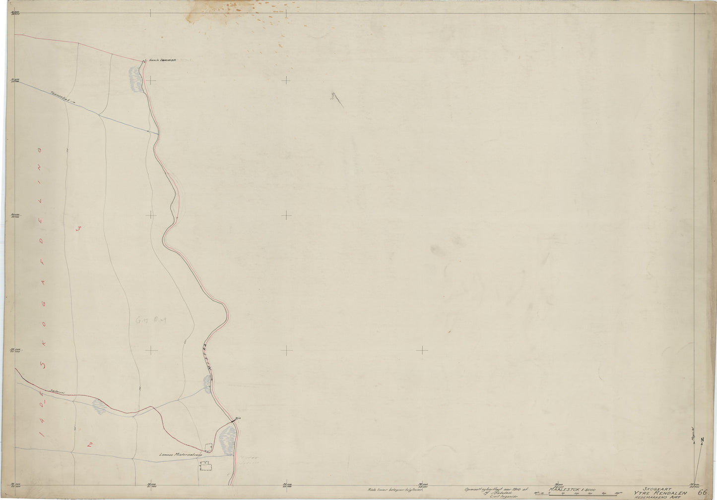 Hedemarkens amt nr 61-66: Skogkart Ytre Rendalen; Hedemarkens Amt: Hedmark