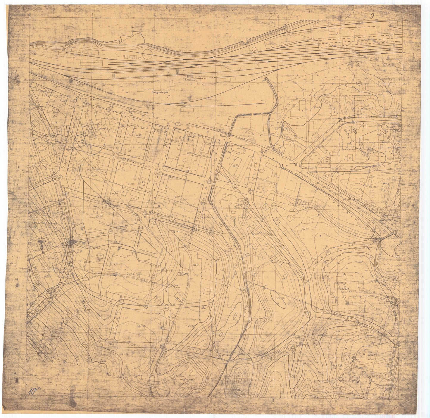 Hedemarkens amt nr 77-9: Kart over Kongsvinger: Hedmark
