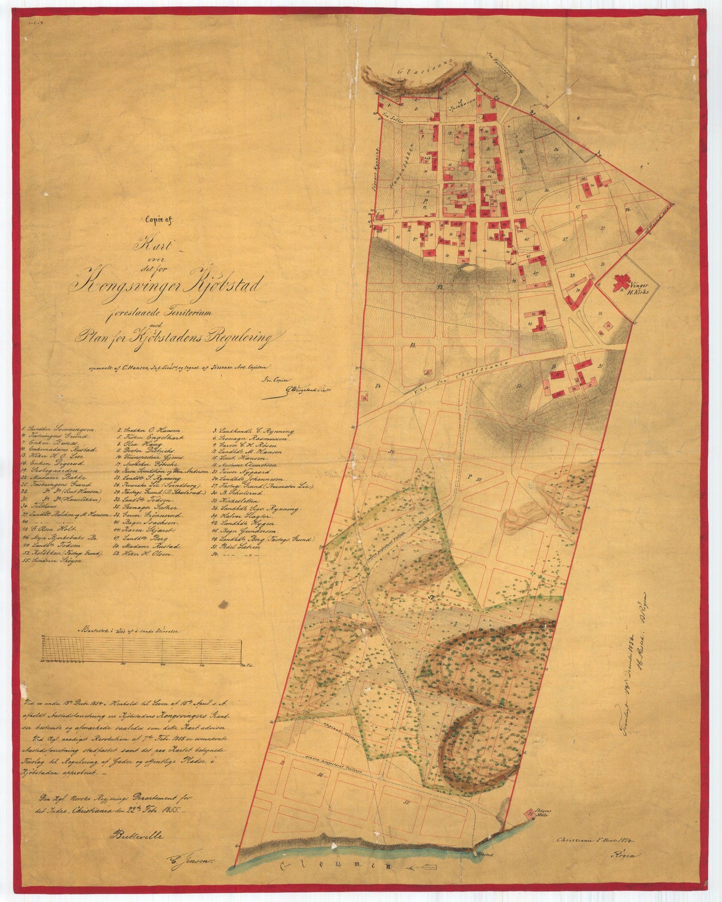 Hedemarkens amt nr 84: Kart over Kongsvinger: Hedmark