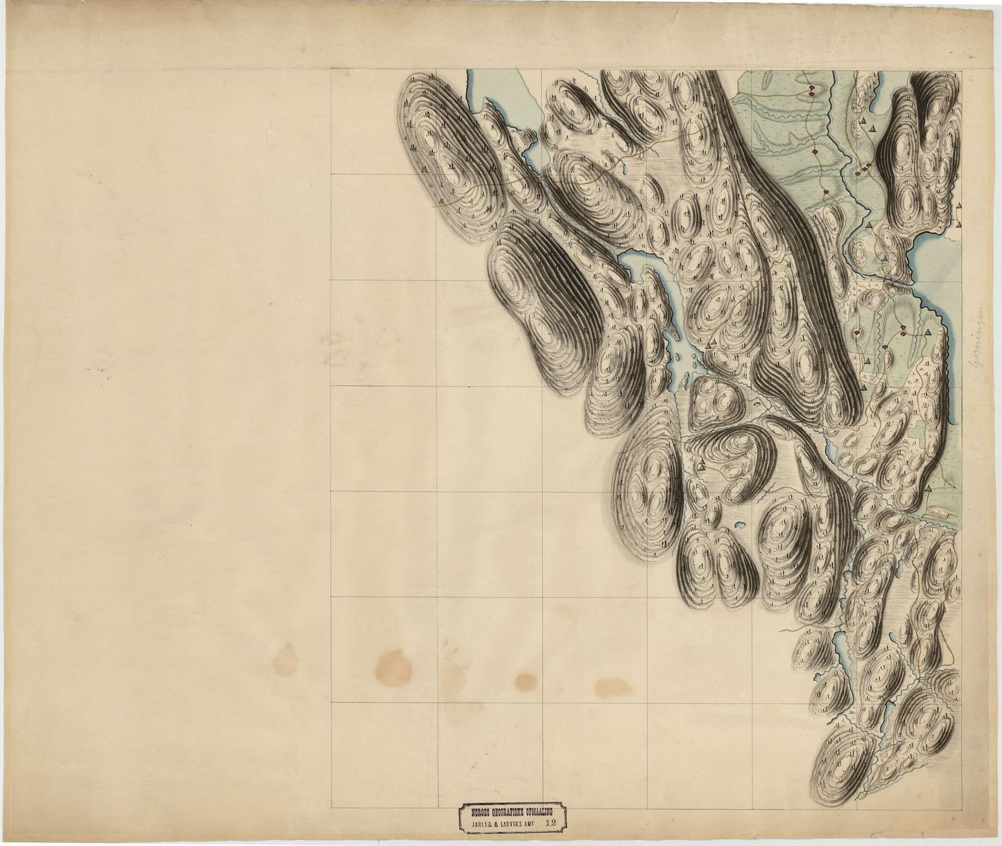 Jarlsberg og Larviks amt nr 12-3: Kart over en Del af Jarlsberg og Laurvigs Amt: Vestfold