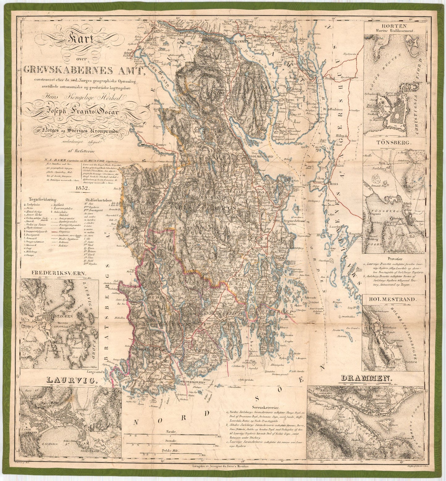 Jarlsberg-og-Larviks-amt nr 23-1: Kart over Grevskabernes Amt: Vestfold