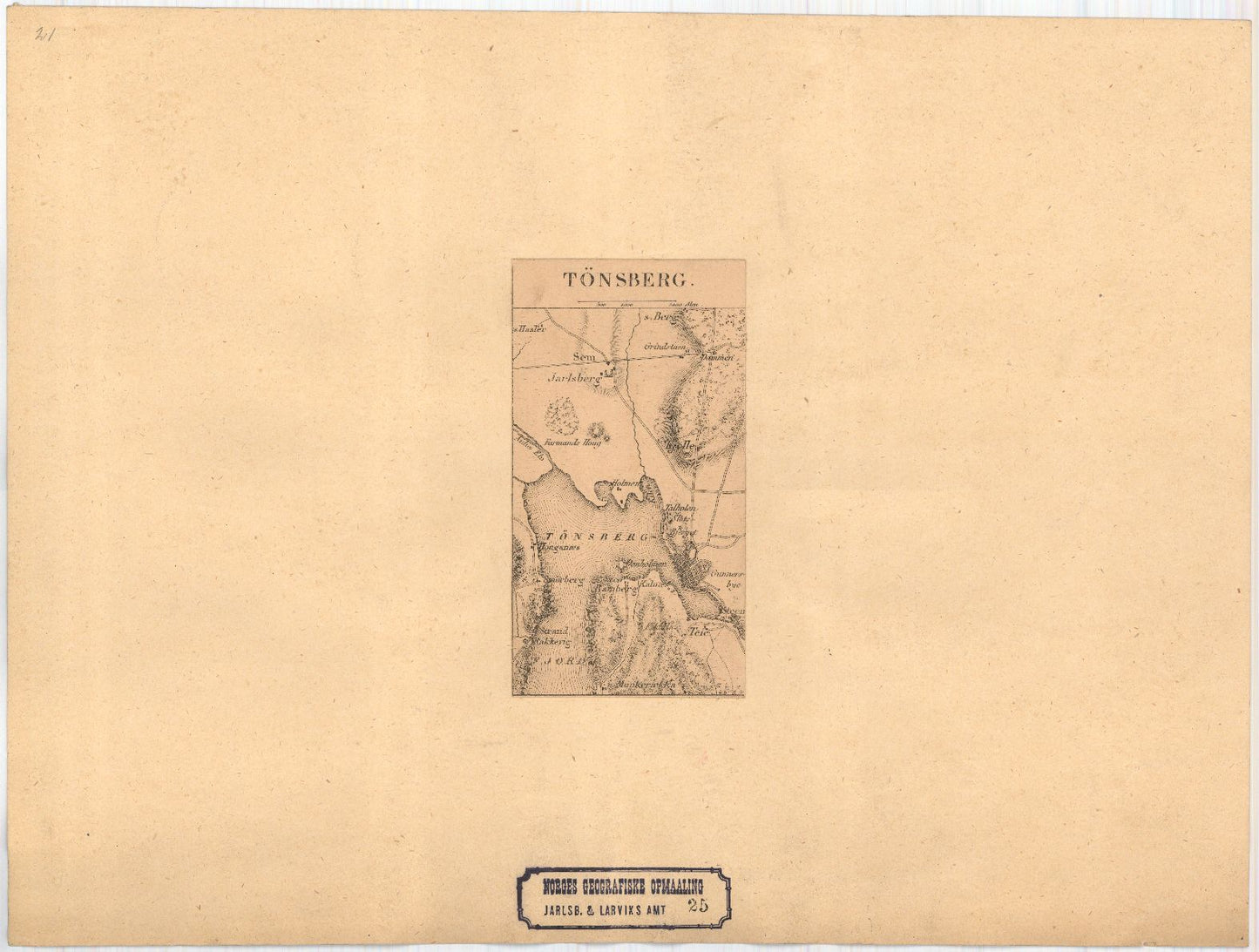 Jarlsberg-og-Larviks-amt nr 25: Kart over Tønsberg: Vestfold