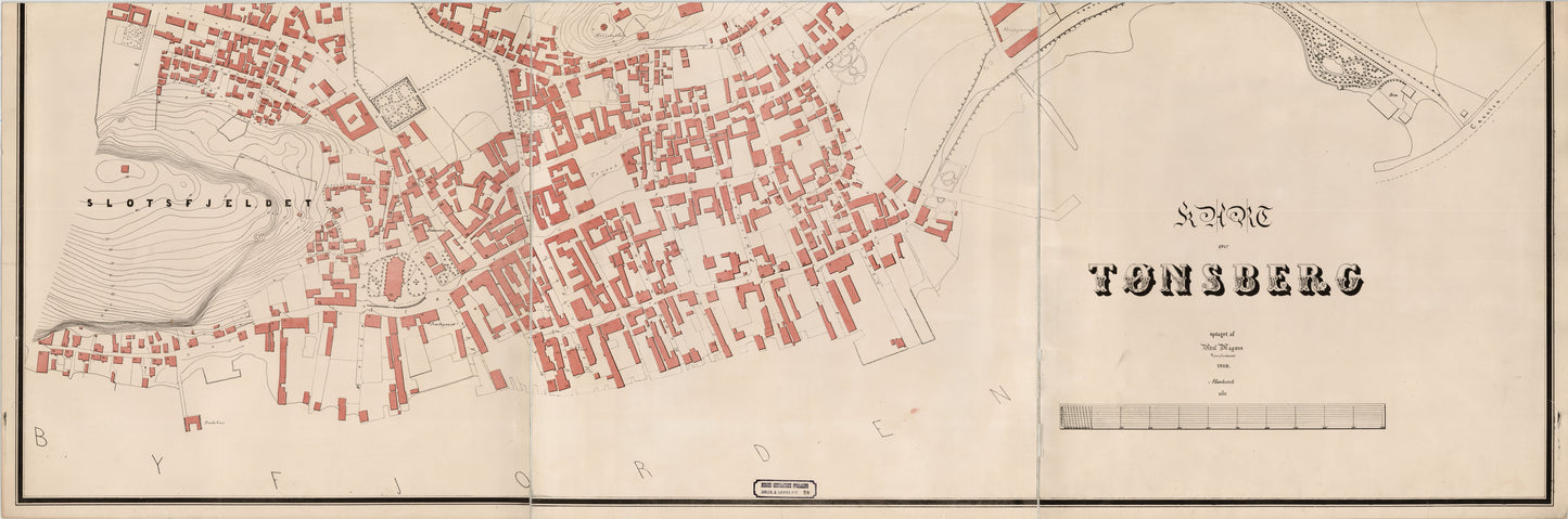Jarlsberg og Larviks amt nr 28 sør: Kart over Tønsberg: Vestfold