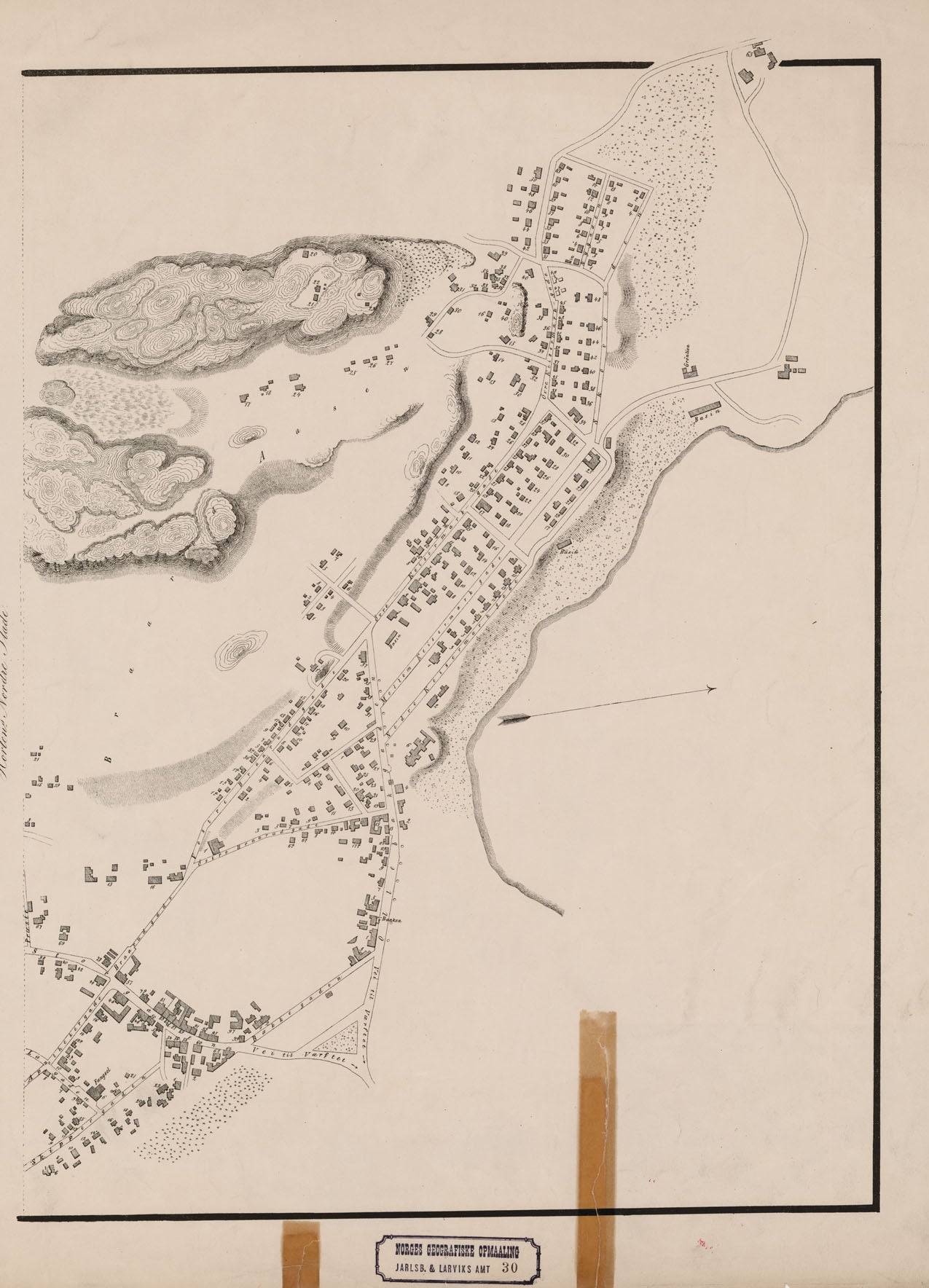 Jarlsberg og Larviks amt nr 30 øst: Kart over Horten (øst): Vestfold