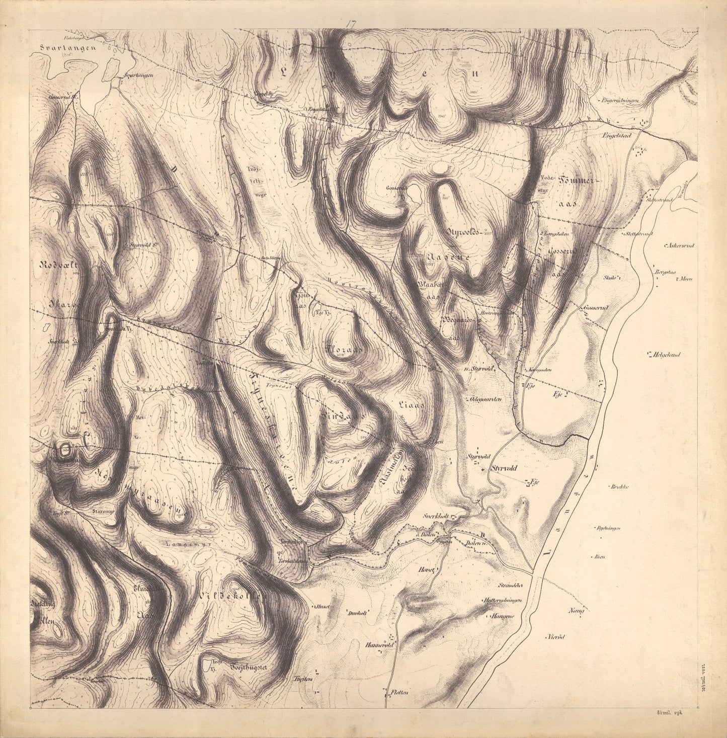 Jarlsberg-og-Larviks-amt nr 39-17: Kart over Forrige Grevskab: Vestfold