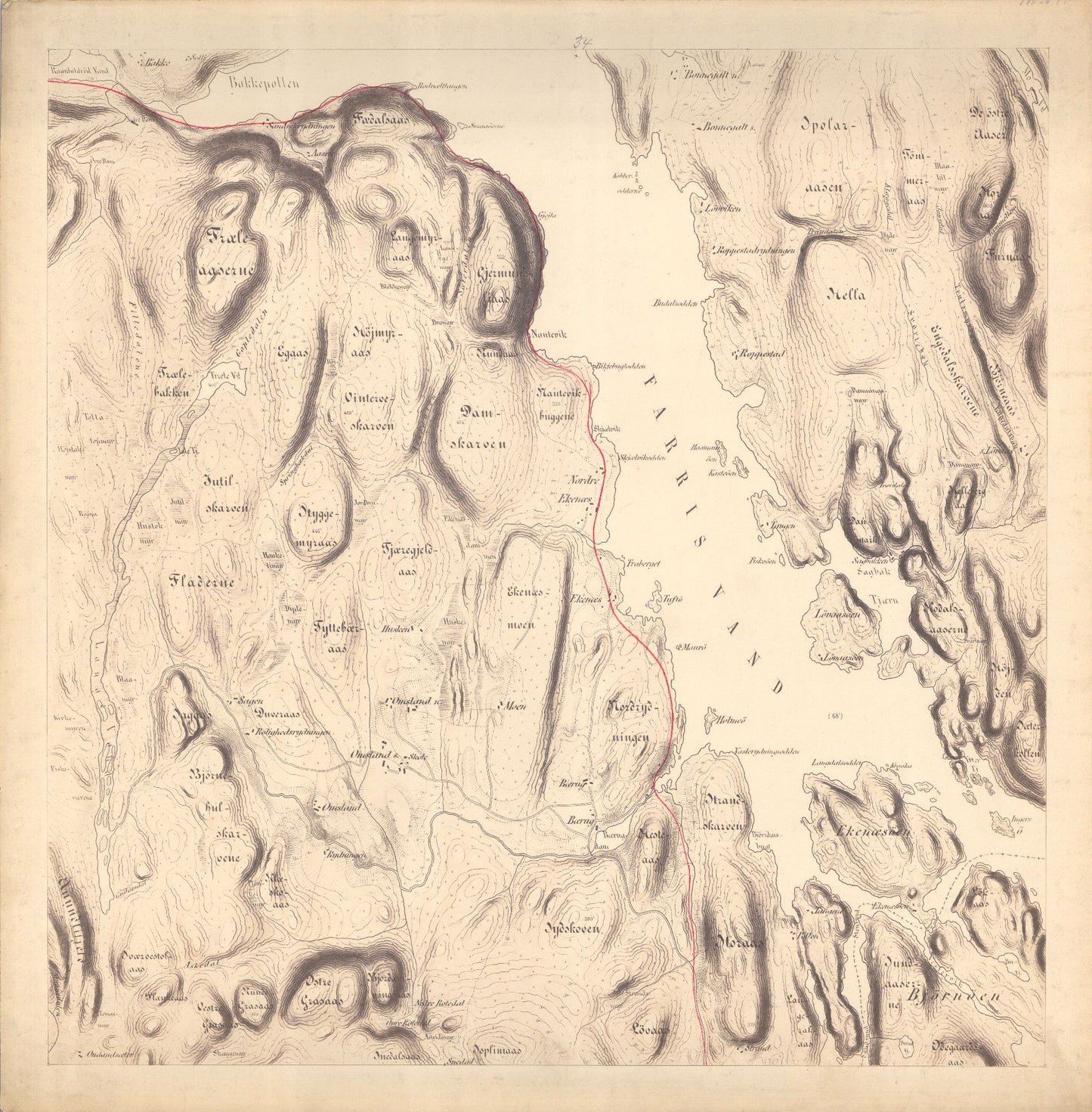 Jarlsberg-og-Larviks-amt nr 39-34: Kart over Forrige Grevskab: Vestfold