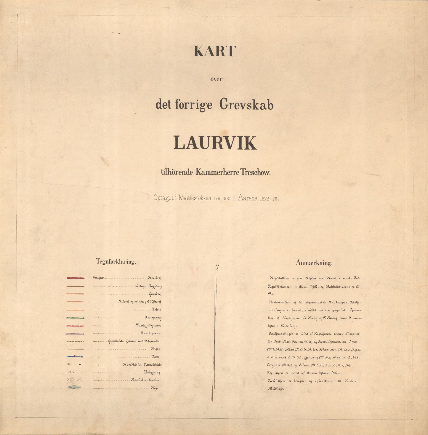 Jarlsberg-og-Larviks-amt nr 39-Tegnforklaring: Kart over Forrige Grevskab: Vestfold