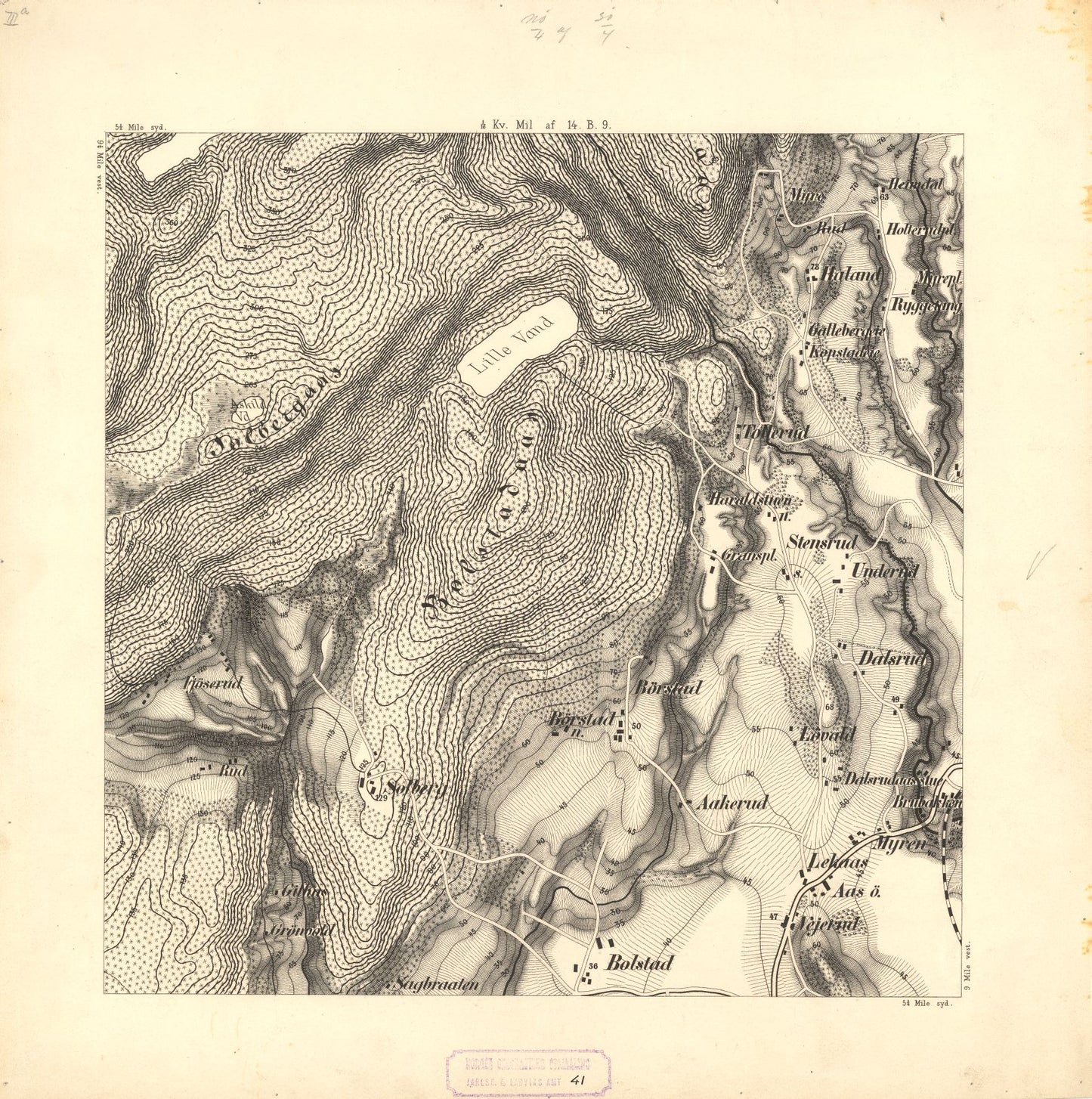 Jarlsberg og Larviks amt nr 41-3a: Krigsspillkart over en Del af Sande Sogn: Vestfold