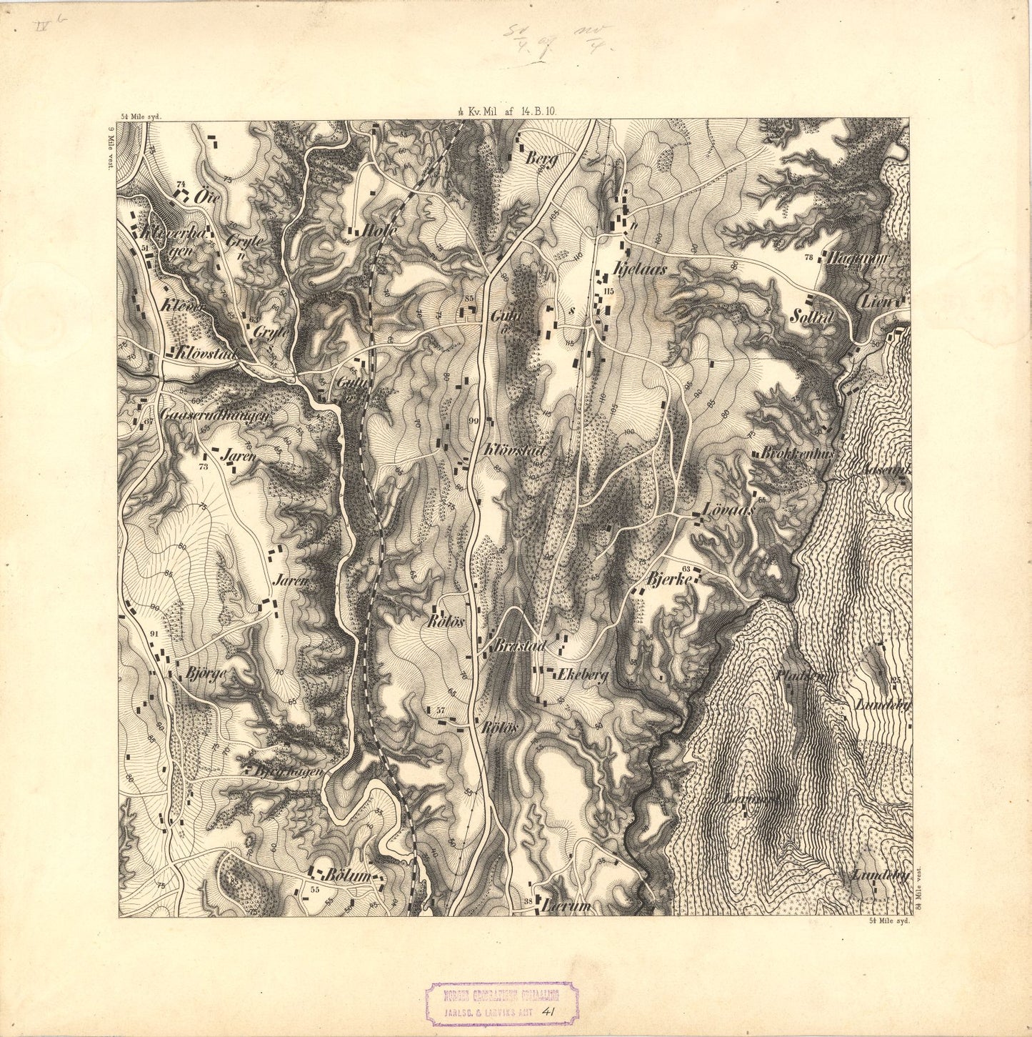 Jarlsberg og Larviks amt nr 41-4b: Krigsspillkart over en Del af Sande Sogn: Vestfold