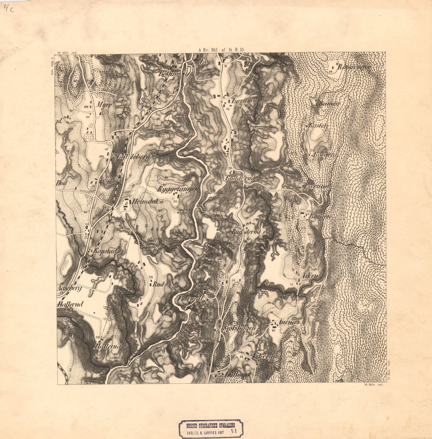 Jarlsberg og Larviks amt nr 41-4c: Krigsspillkart over en Del af Sande Sogn: Vestfold