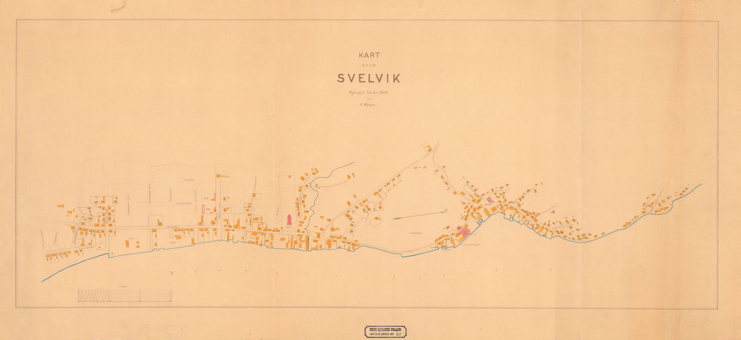 Jarlsberg og Larviks amt nr 53: Kart over Svelvik: Vestfold