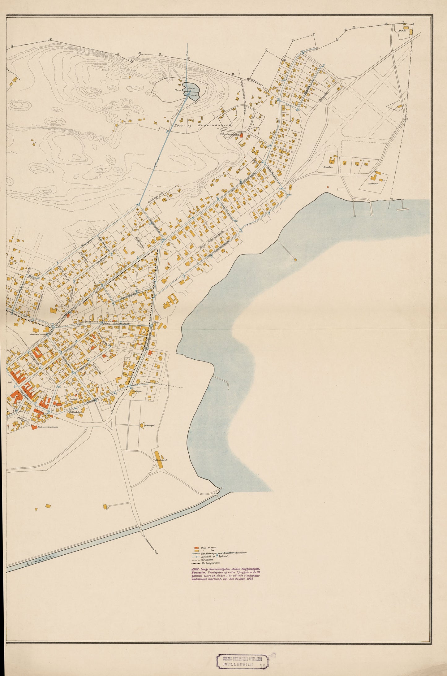 Jarlsberg og Larviks amt nr 58 øst: Kart over Horten (øst): Vestfold