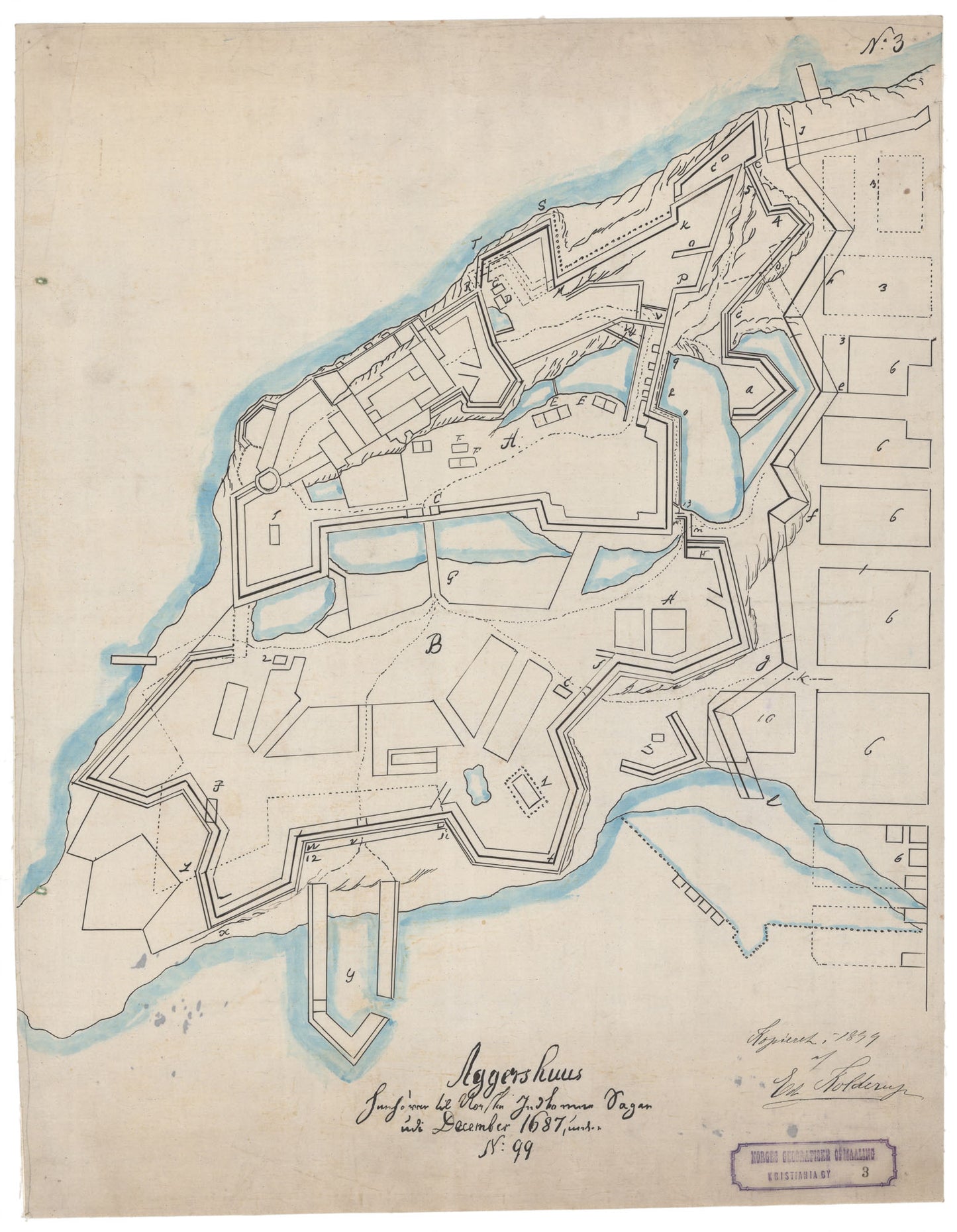Kristiania amt nr 3: 8 Karter vedrørende Akershus i Tidrummet 1686-1726: Oslo