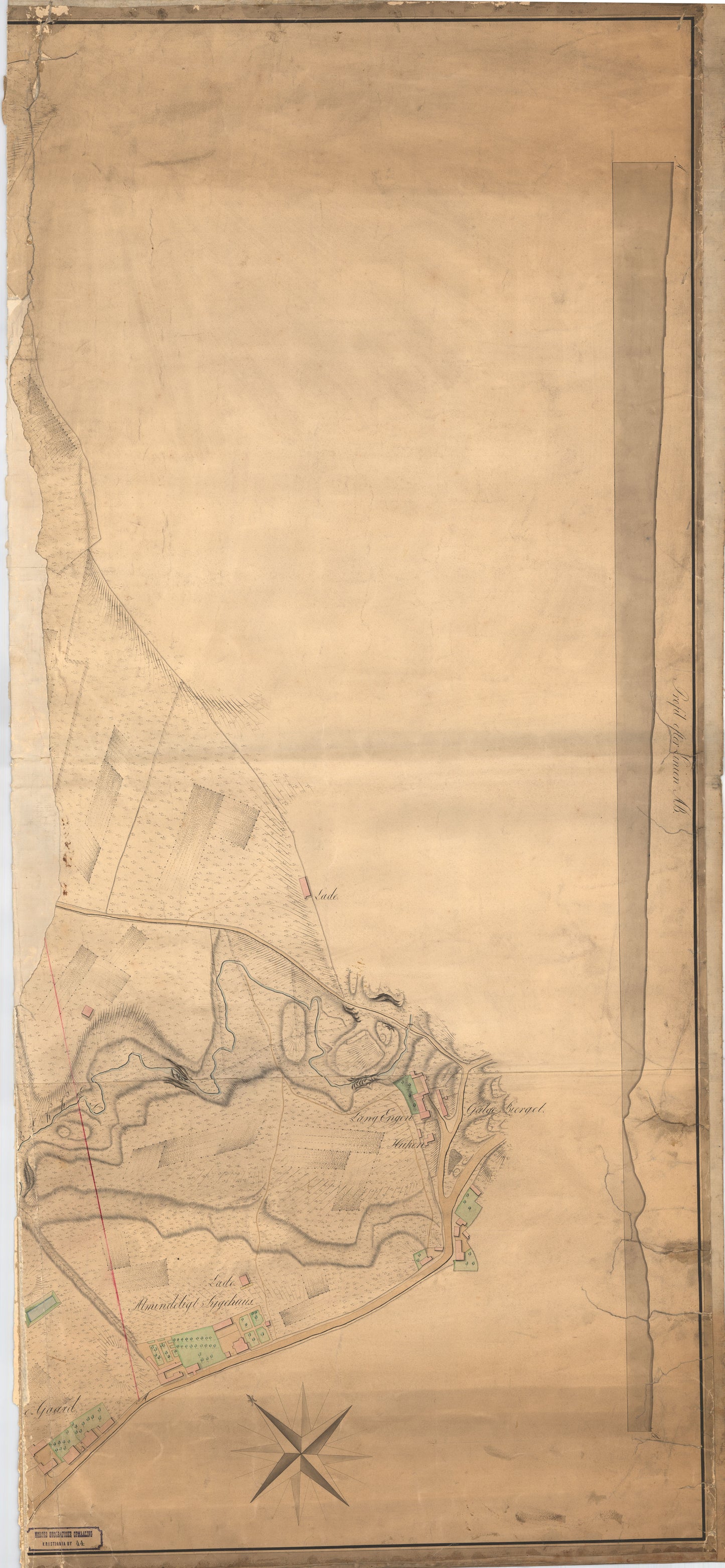 Kristiania amt nr Geometrisk Chart over en Deel af Egnen nordost for Christiania: Oslo