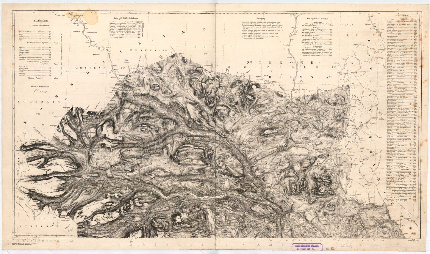 Kristians-amt nr 16-nordlige-3: Kart over Kristians Amt: Oppland