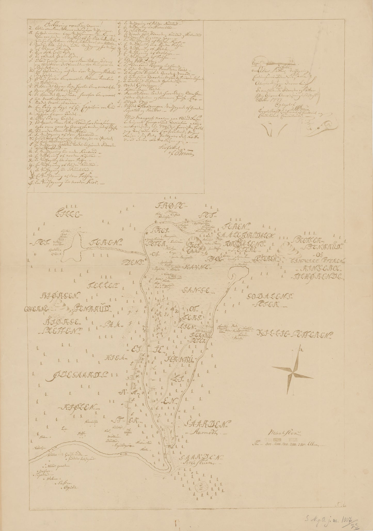 Kristians amt nr 42: Kart over Skei: Oppland