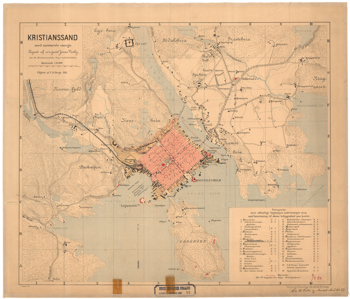 Lister og Mandals amt nr 42: Kristianssand med nærmeste omegn: Vest-Agder