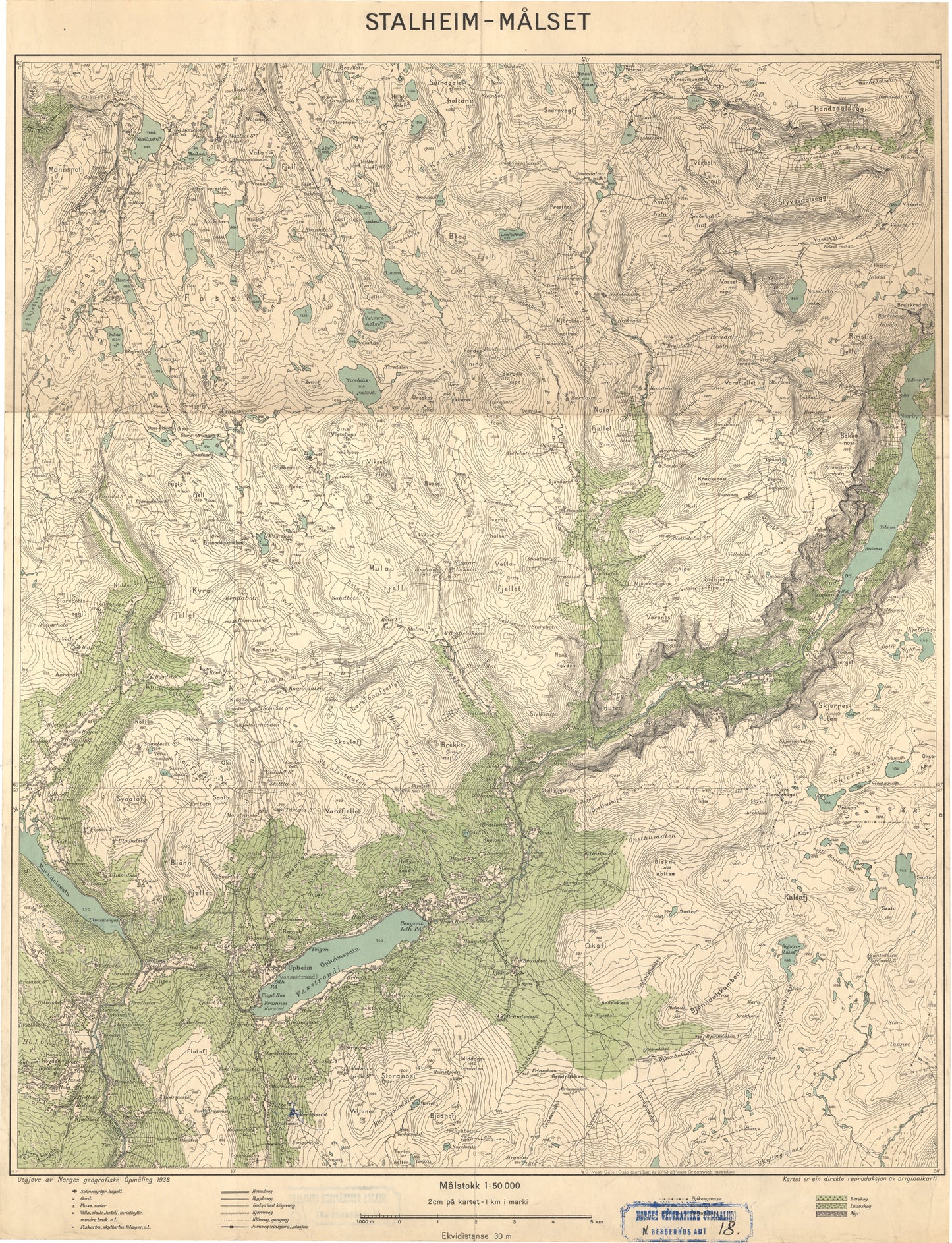 Nordre Bergenhus amt nr 18: Stalheim - Målset: Sogn og Fjordane