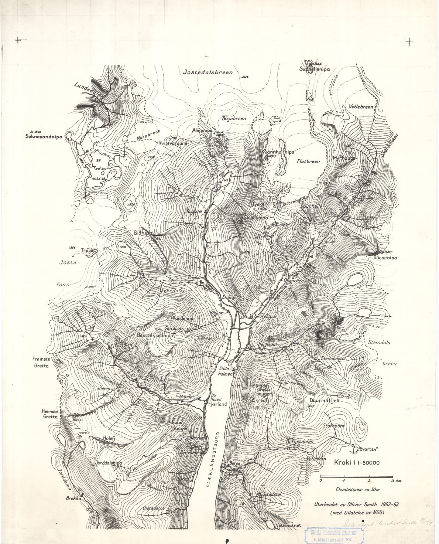 Nordre Bergenhus amt nr 22: Kroki over Fjærland: Sogn og Fjordane