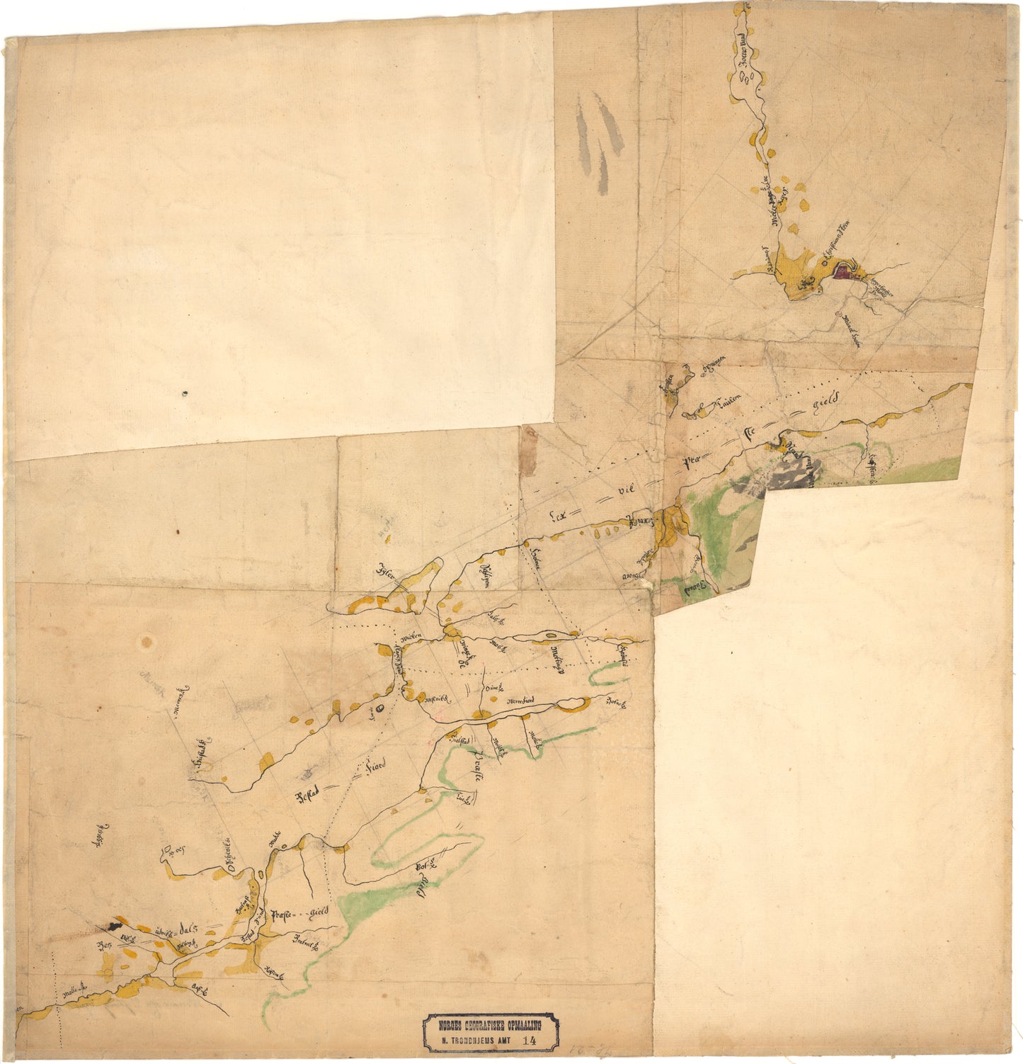 Nordre Trondhjems amt nr 14: Kart over Ytterøen og Lexviken: Nord-Trøndelag
