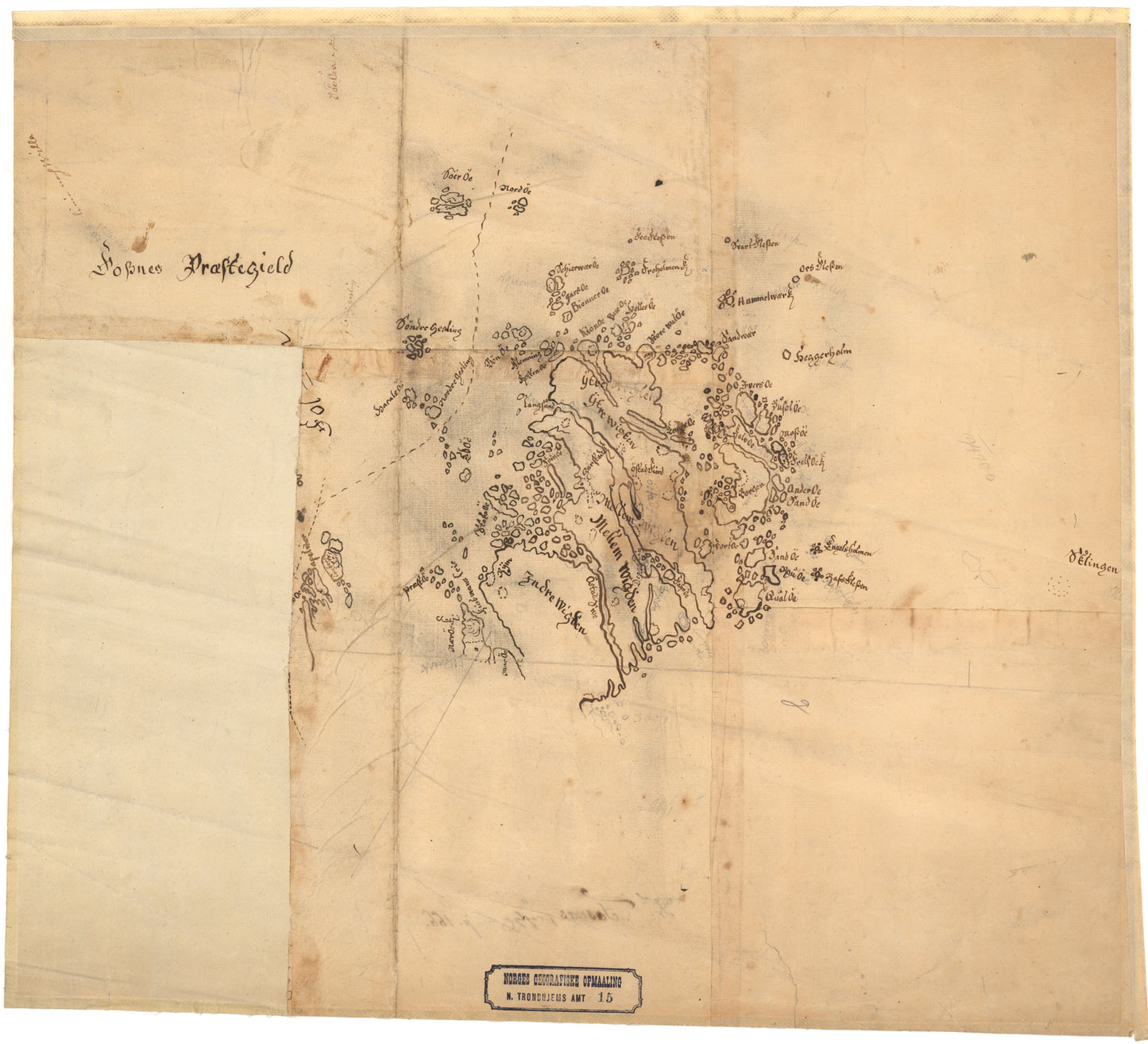 Nordre Trondhjems amt nr 15: Kart over Viktenøerne: Nord-Trøndelag