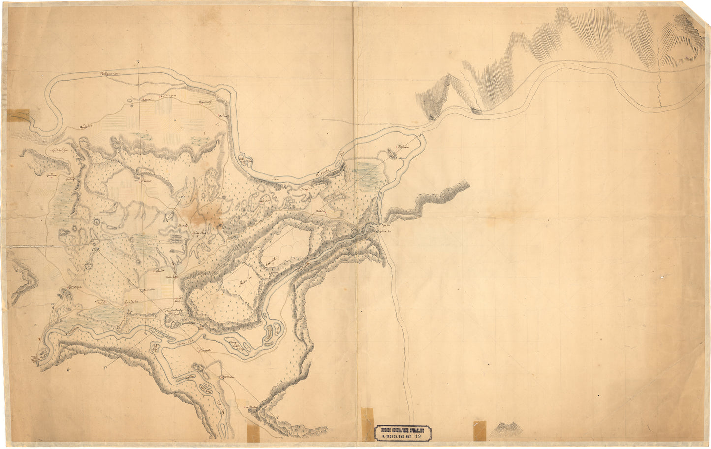 Nordre Trondhjems amt nr 19: Kart over en Del af Vuku, Annex til Værdalen: Nord-Trøndelag