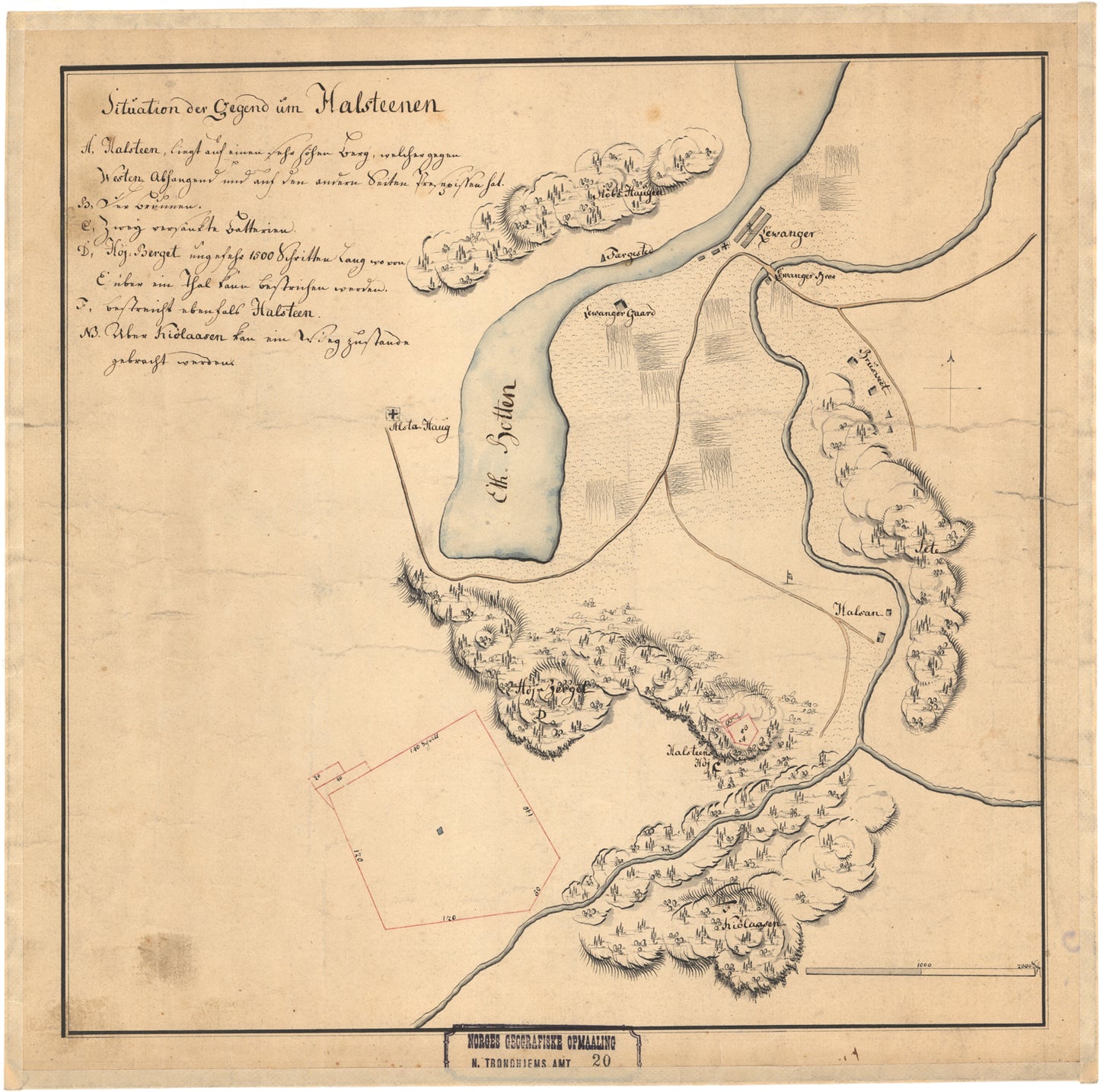 Nordre Trondhjems amt nr 20: Situation der Gegend um Halsteenen: Nord-Trøndelag