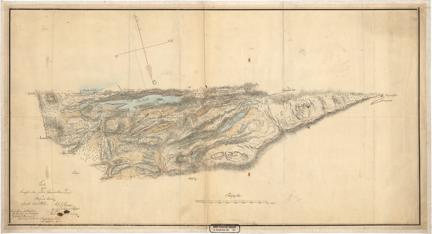 Nordre Trondhjems amt nr 26: Kart over Ringfos eller søndre Aasens Alminding: Nord-Trøndelag