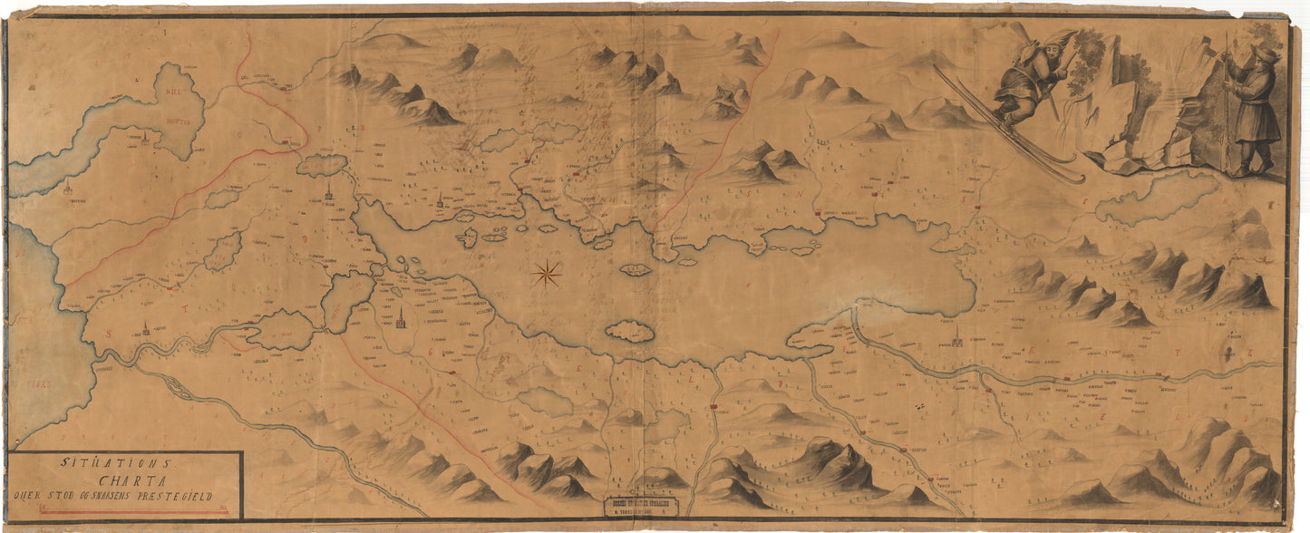 Nordre Trondhjems amt nr 4: Situations Charta over Stod og Snaasens Præstgiæld: Nord-Trøndelag
