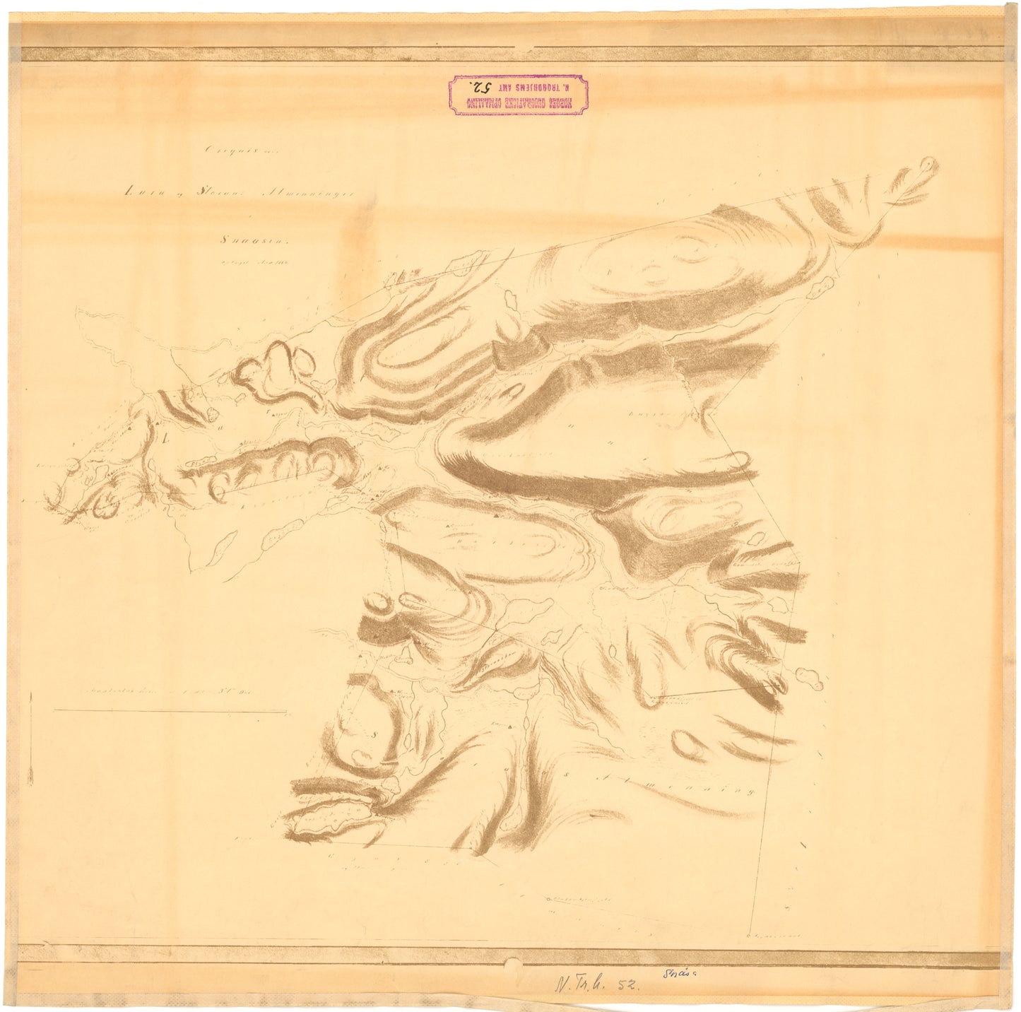 Nordre Trondhjems amt nr 52-1: Croquis over Nord- og Sørli, Luru og Storaas Almenninger samt en Del af Snaasen og Namdalen: Nord-Trøndelag