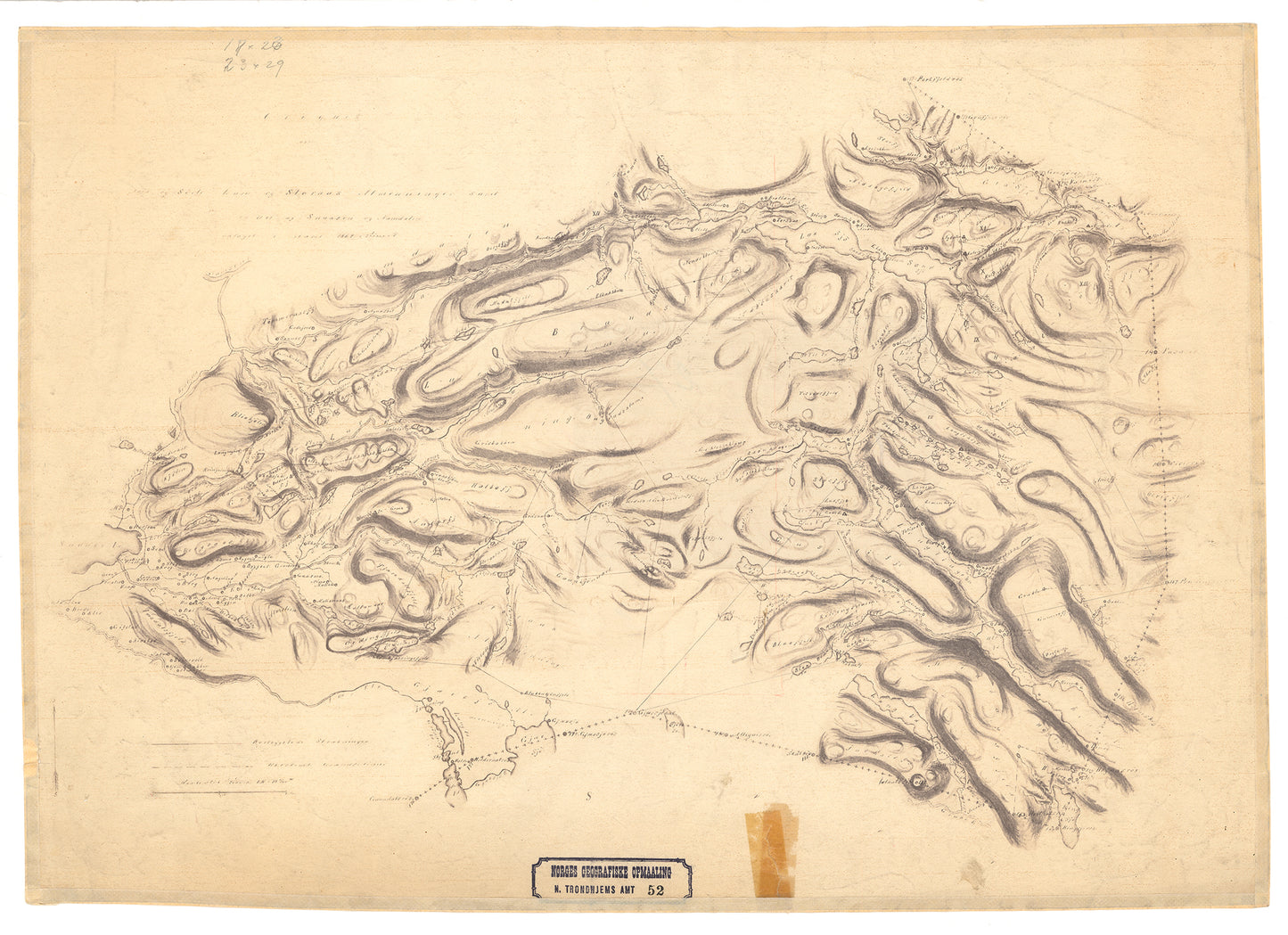 Nordre Trondhjems amt nr 52-3: Croquis over Nord-og Sørli, Luru og Storaas Almenninger: Nord-Trøndelag