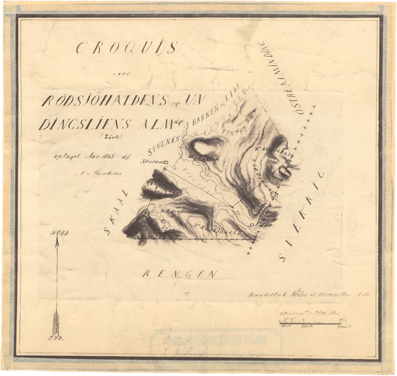 Nordre Trondhjems amt nr 53: Croquis over Rødsjøhaldens og Undingsliens Alminding: Nord-Trøndelag