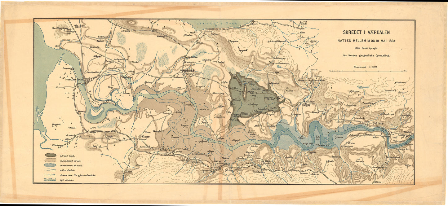 Nordre Trondhjems amt nr 67-1: Skredet i Værdalen, natten mellem den 18de og 19de mai 1893: Nord-Trøndelag