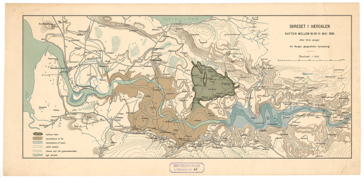 Nordre Trondhjems amt nr 67-2: Skredet i Værdalen, natten mellem den 18de og 19de mai 1893: Nord-Trøndelag