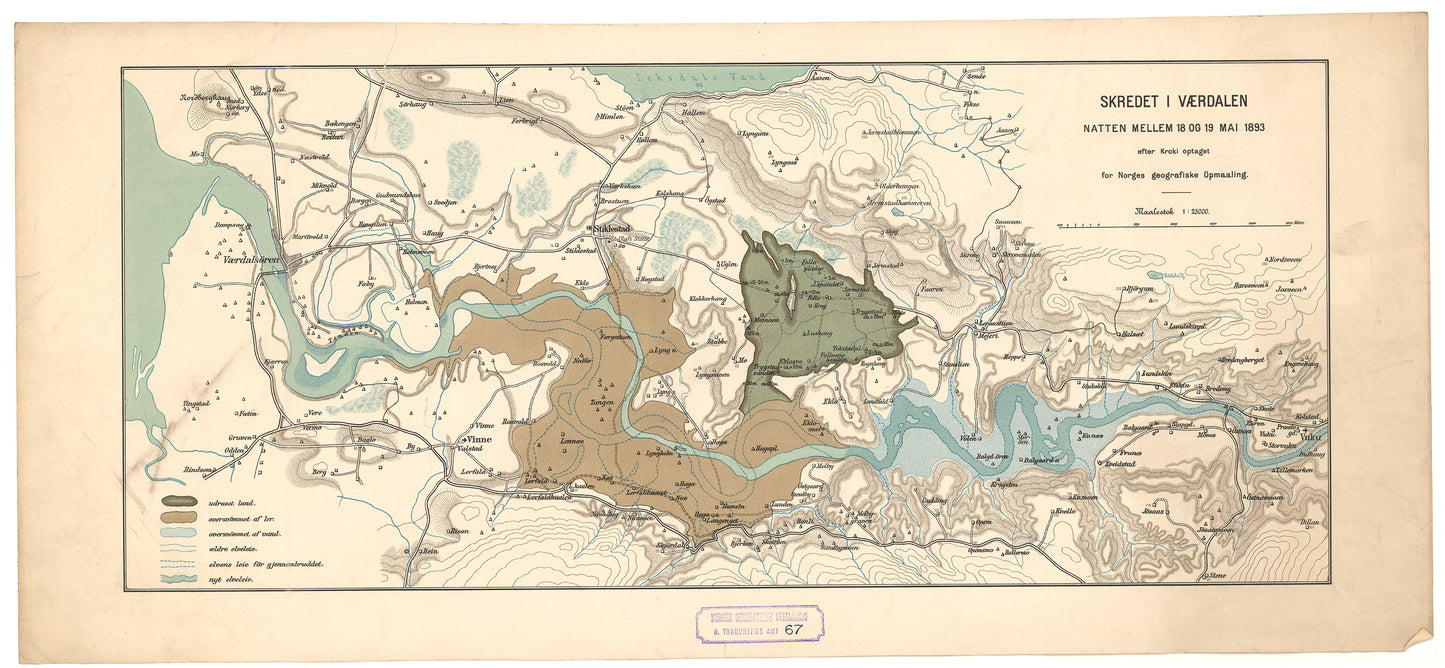 Nordre Trondhjems amt nr 67-5: Skredet i Værdalen, natten mellem den 18de og 19de mai 1893: Nord-Trøndelag