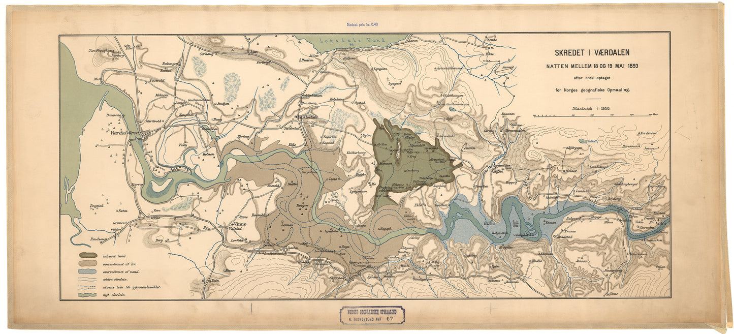 Nordre Trondhjems amt nr 67-6: Skredet i Værdalen, natten mellem den 18de og 19de mai 1893: Nord-Trøndelag