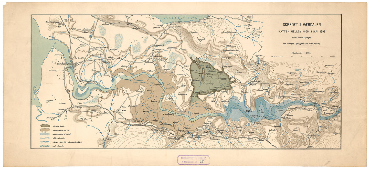 Nordre Trondhjems amt nr 67-7: Skredet i Værdalen, natten mellem den 18de og 19de mai 1893: Nord-Trøndelag