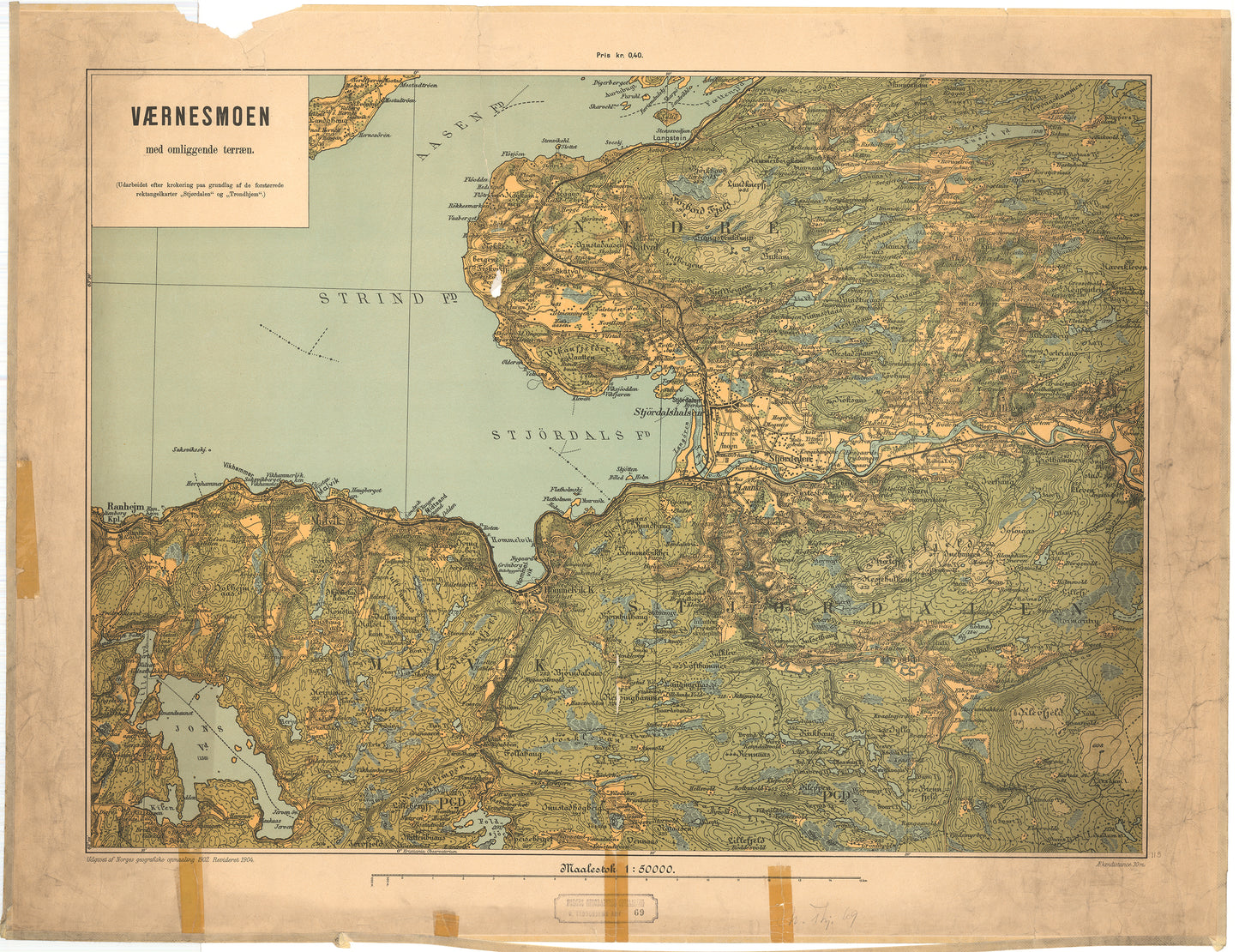 Nordre Trondhjems amt nr 69-1: Værnesmoen med omliggende Terræn: Nord-Trøndelag