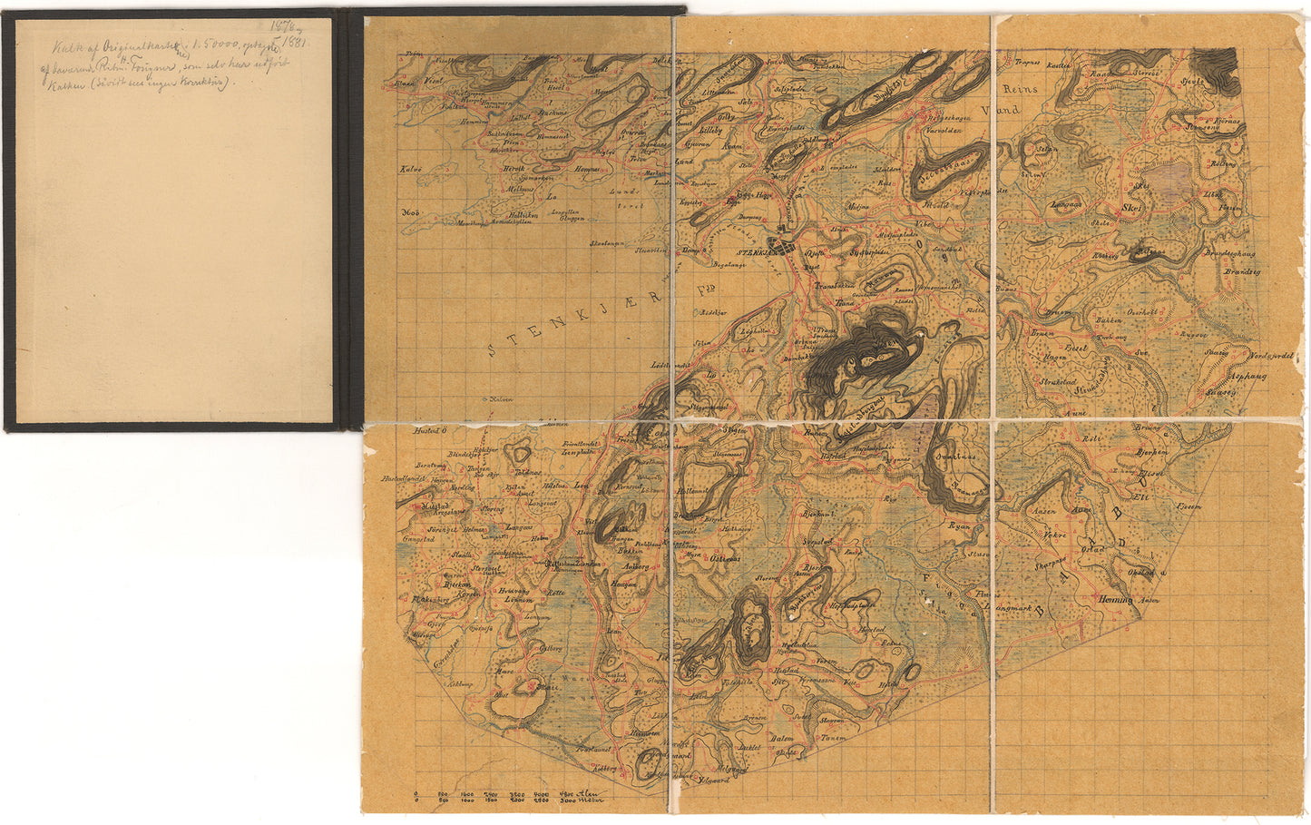 Nordre Trondhjems amt nr 74: Kalk av originalkartene. Terrenget om Stenkjær.: Nord-Trøndelag