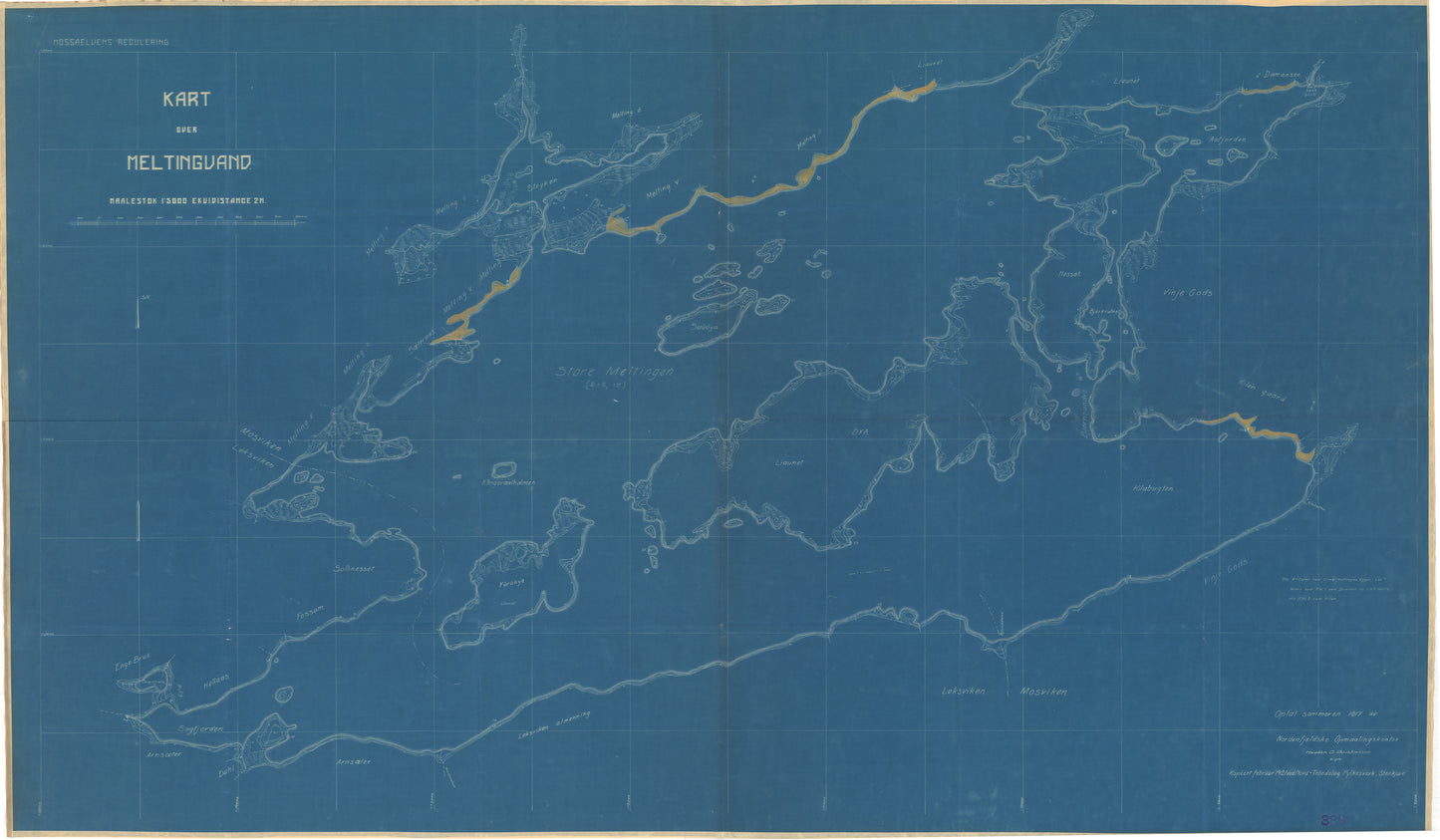 Nordre Trondhjems amt nr 77: Kart over Meltingsvand: Nord-Trøndelag